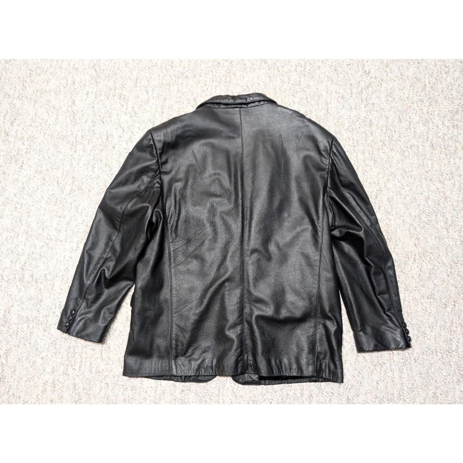 Vintage VINTAGE Leather blazer Leather Ranch 46R XL Black Mens Blazer 1990s deerskin butter-soft Leather Ranch 46R XL Black Mens Blazer 90s Size 46R - 2 Thumbnail