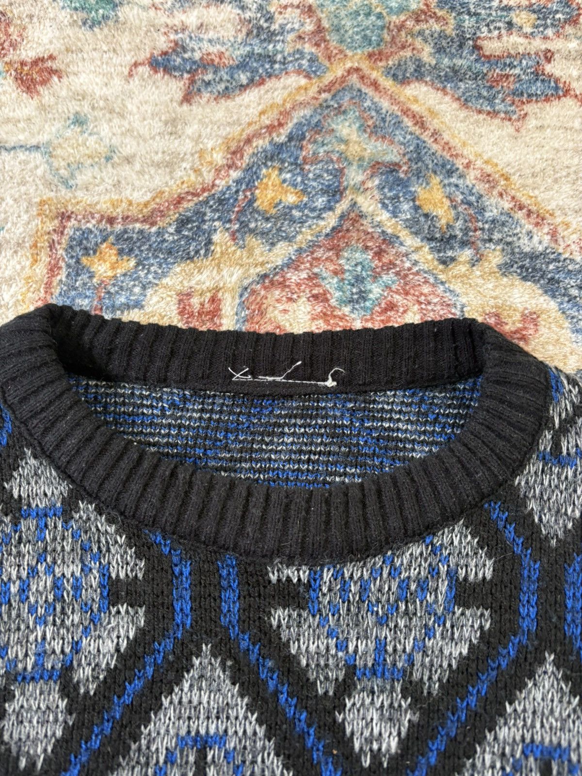 Vintage Vintage Abstract Patterned Pullover Sweater Large Size US L / EU 52-54 / 3 - 3 Thumbnail