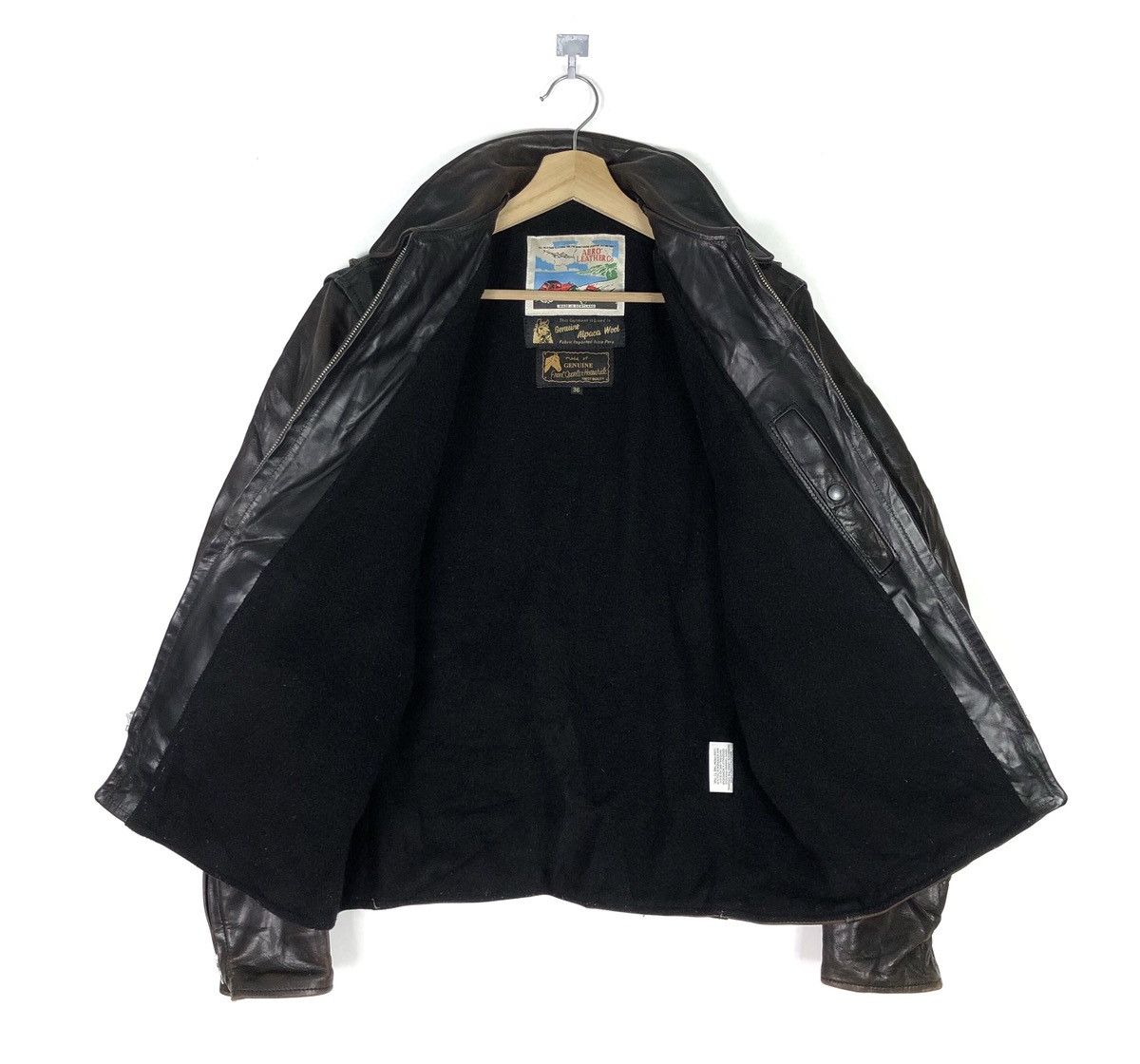 Aero Leathers RARE🔥HORSEHIDE FRONT QUARTER W/ ALPACA WOOL 6-POCKETS Size US M / EU 48-50 / 2 - 2 Thumbnail