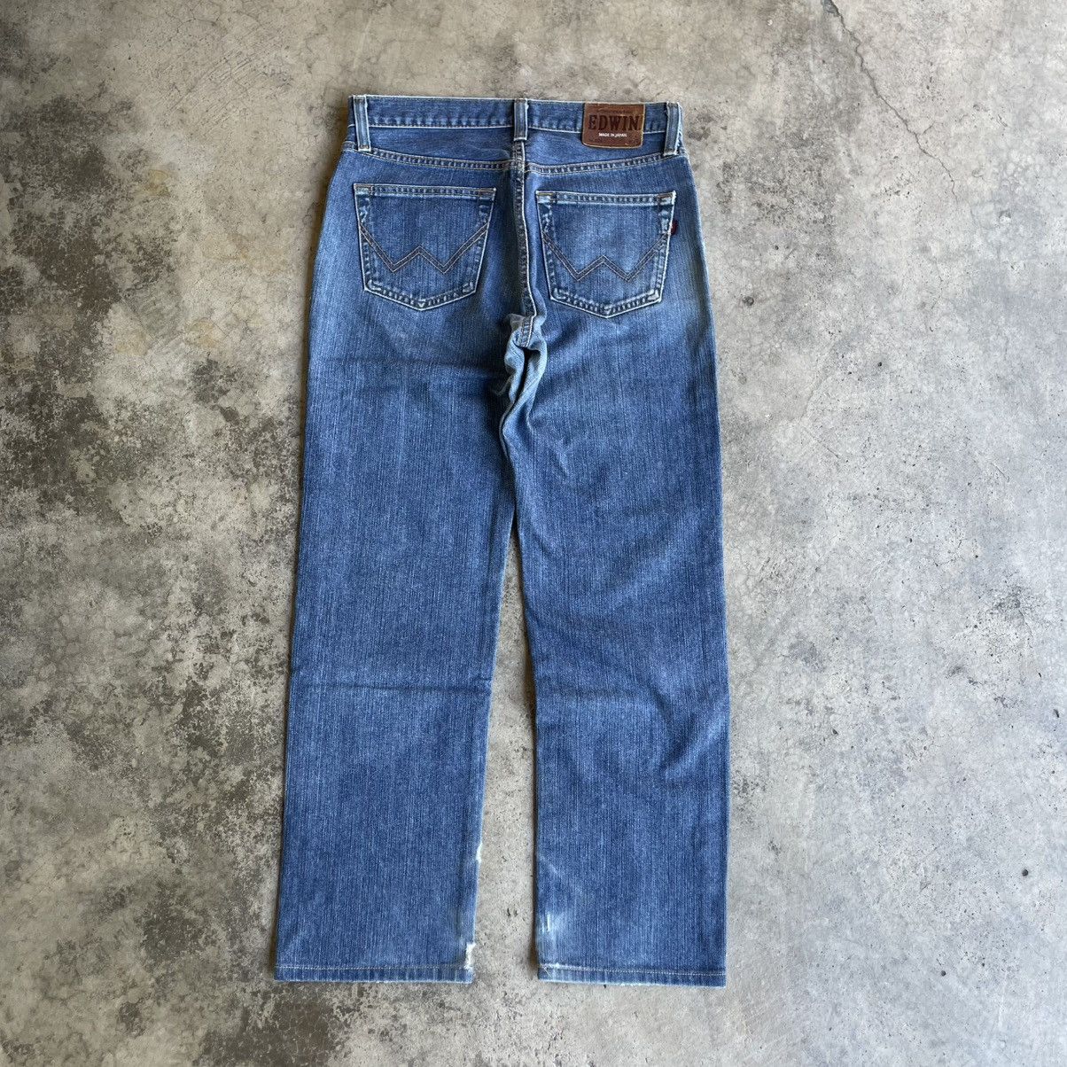 Edwin 🔥Vintage Edwin 404 Washed Ripped Distress Denim Jeans Size US 32 / EU 48 - 4 Thumbnail