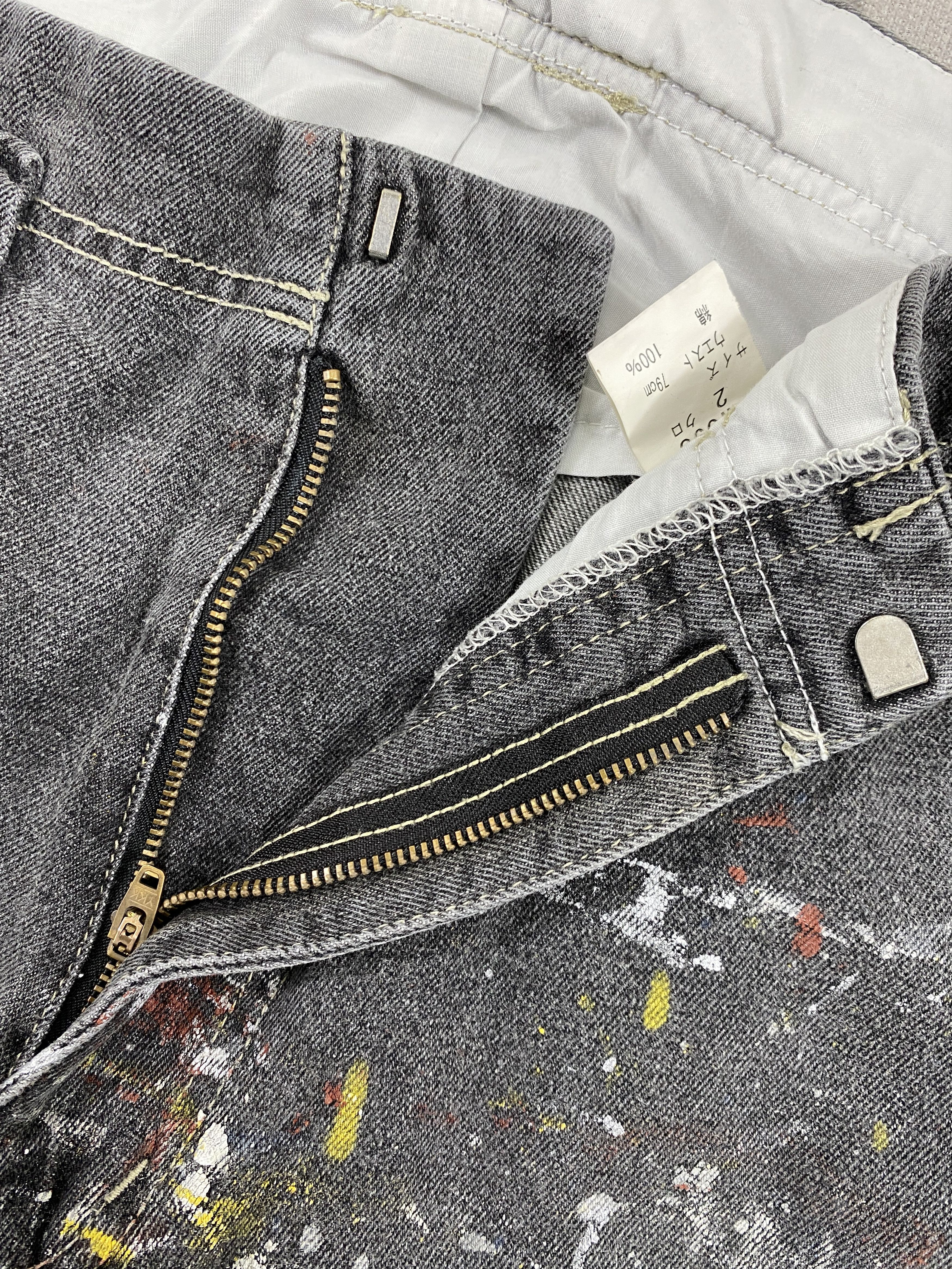 Vintage Distressed Paint Vintage Baggy Jeans 30x40 Denim-JN3574 Size US 30 / EU 46 - 6 Thumbnail