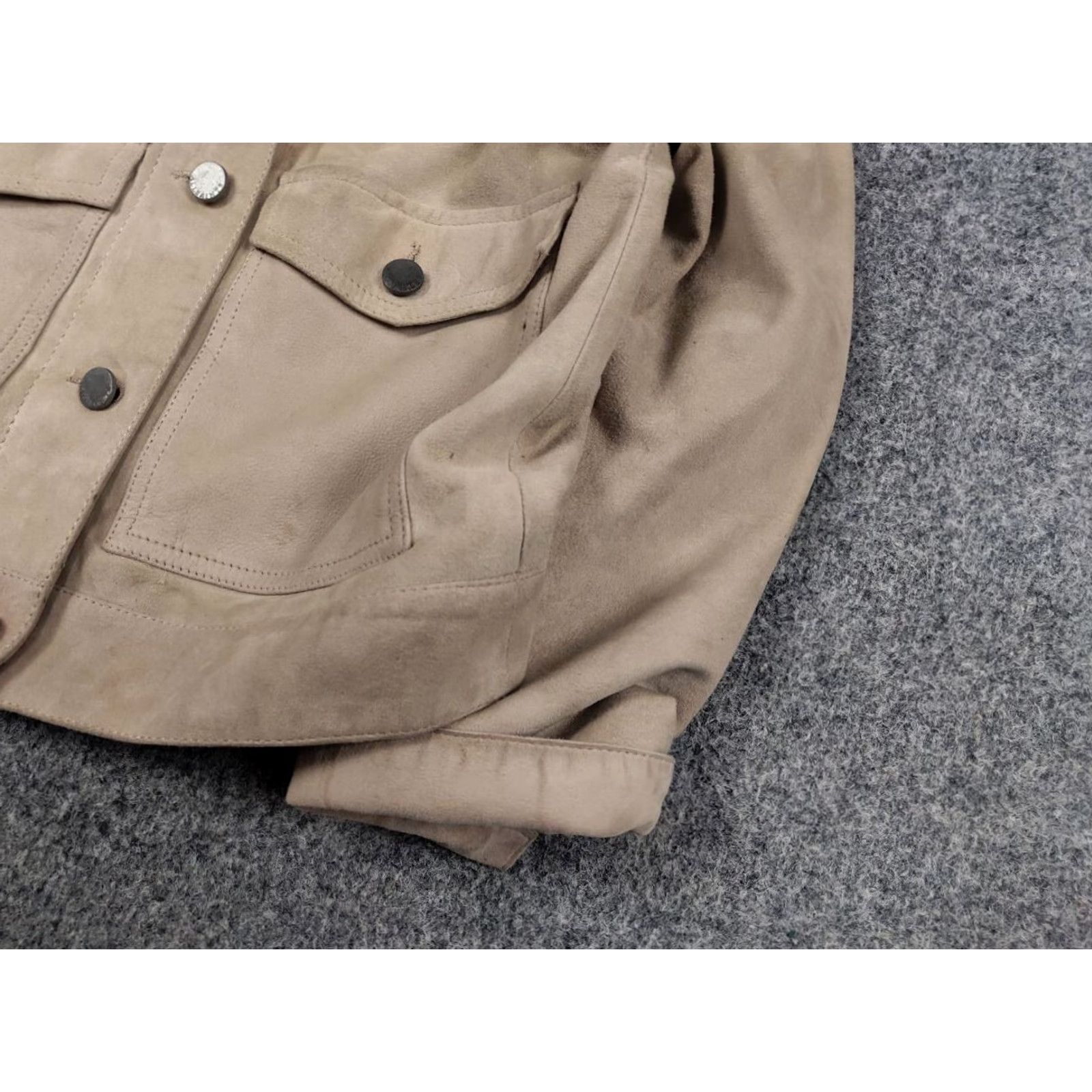 Allsaints VINTAGE Allsaints Sukes Suede Leather Dusty Pink Beige Jacket Size XS / US 0-2 / IT 36-38 - 5 Thumbnail