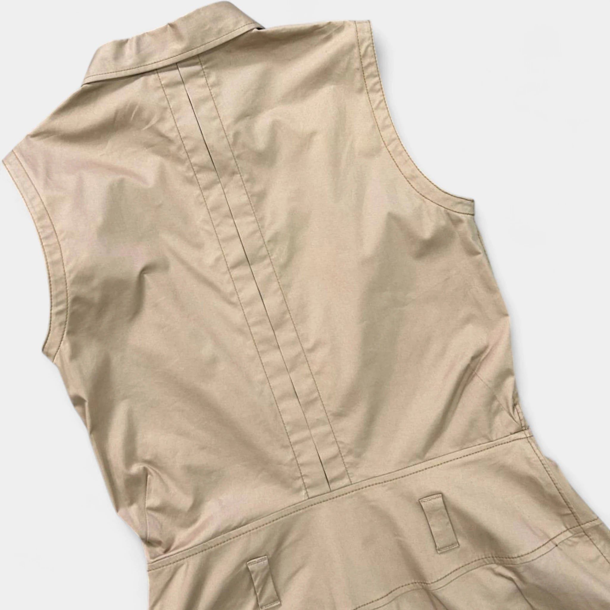 Dolce & Gabbana Dolce & Gabbana Sleeveless Cargo Shirt Dress Light Brown Size US S / EU 44-46 / 1 - 6 Thumbnail