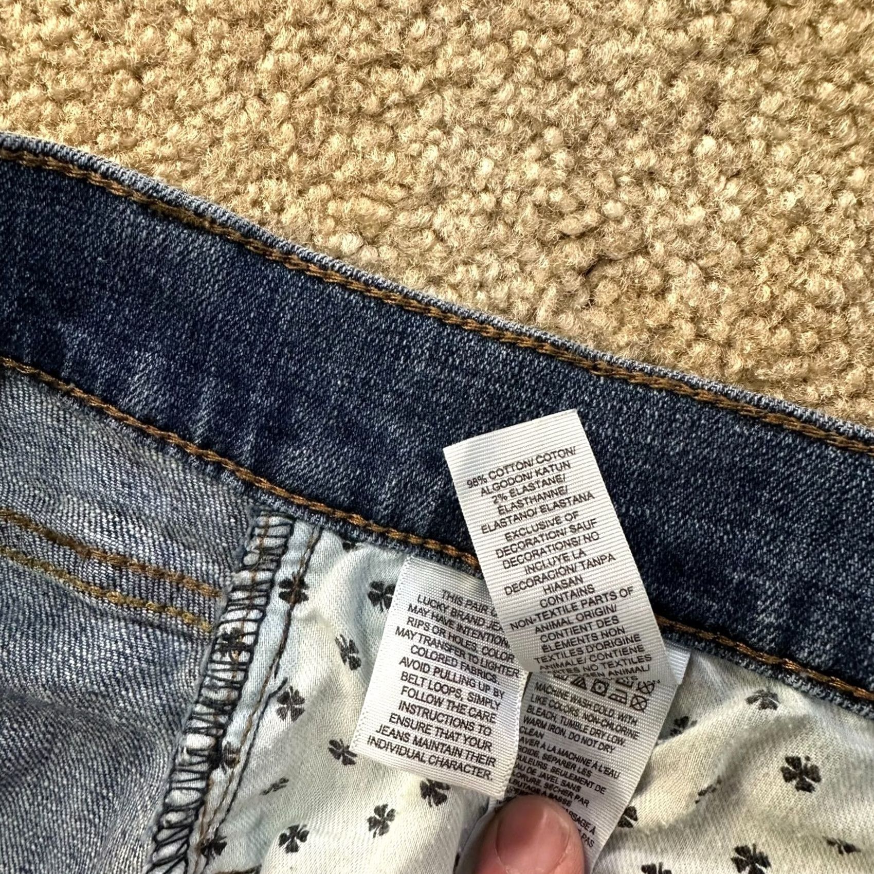 Lucky Brand Lucky Brand 221 Jeans Men 38x32 Straight Denim 5-Pocket Stretch Blue Slim Regular Rise Mid 90s Classic Vintage No Size US 38 / EU 54 - 7 Thumbnail