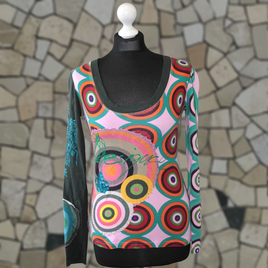 Desigual Desigual Womens Shirt Jumper M Multicoloured Crew Neck Pullover Size M / US 6-8 / IT 42-44 - 1 Thumbnail