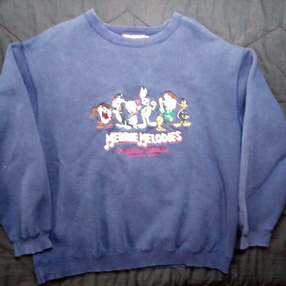 Vintage × Warner Bros Vintage Looney Tunes Merrie Melodies Crewneck Sweatshirt Size US L / EU 52-54 / 3 - 2 Thumbnail