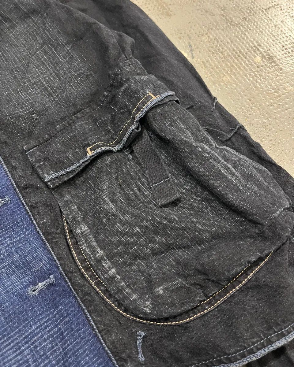 Marithe + Francois Girbaud 1990s Marithé + François Girbaud Navy Denim Colour-Block Denim Jacket Size US XS / EU 42 / 0 - 6 Thumbnail