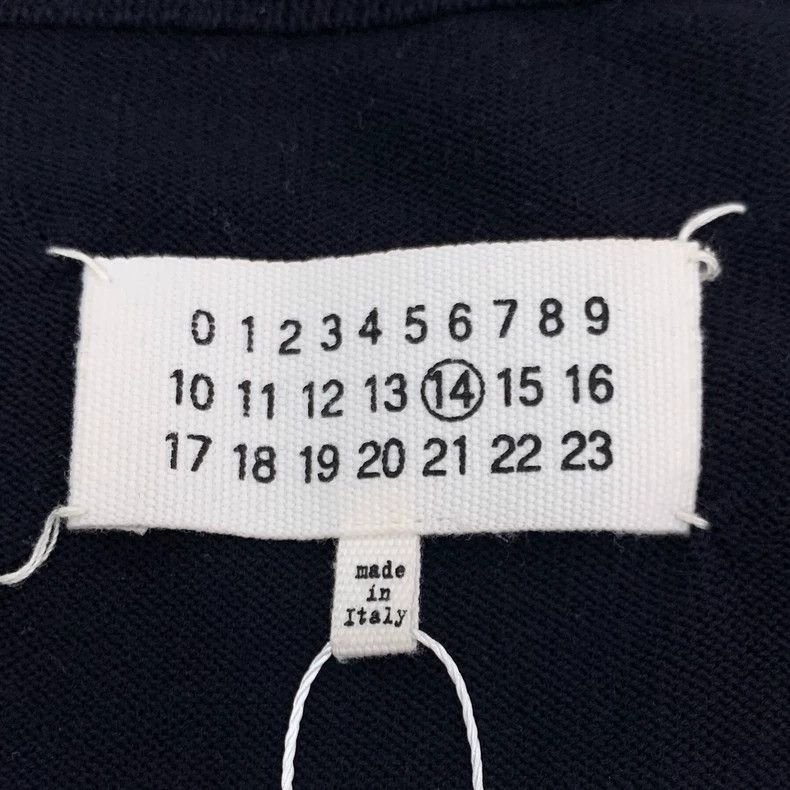 Maison Margiela Maison Margiela Black V-neck cotton long-sleeved sweater 25 Size US S / EU 44-46 / 1 - 5 Thumbnail