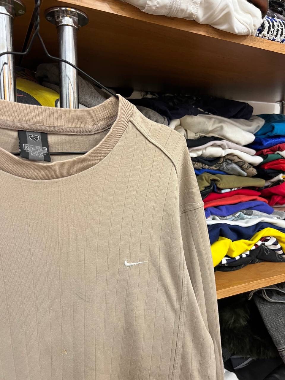 Vintage NIKE Y2K TEMPLATE GREY LONGSLEEVE BLOKECORE JERSEY Size US L / EU 52-54 / 3 - 4 Thumbnail