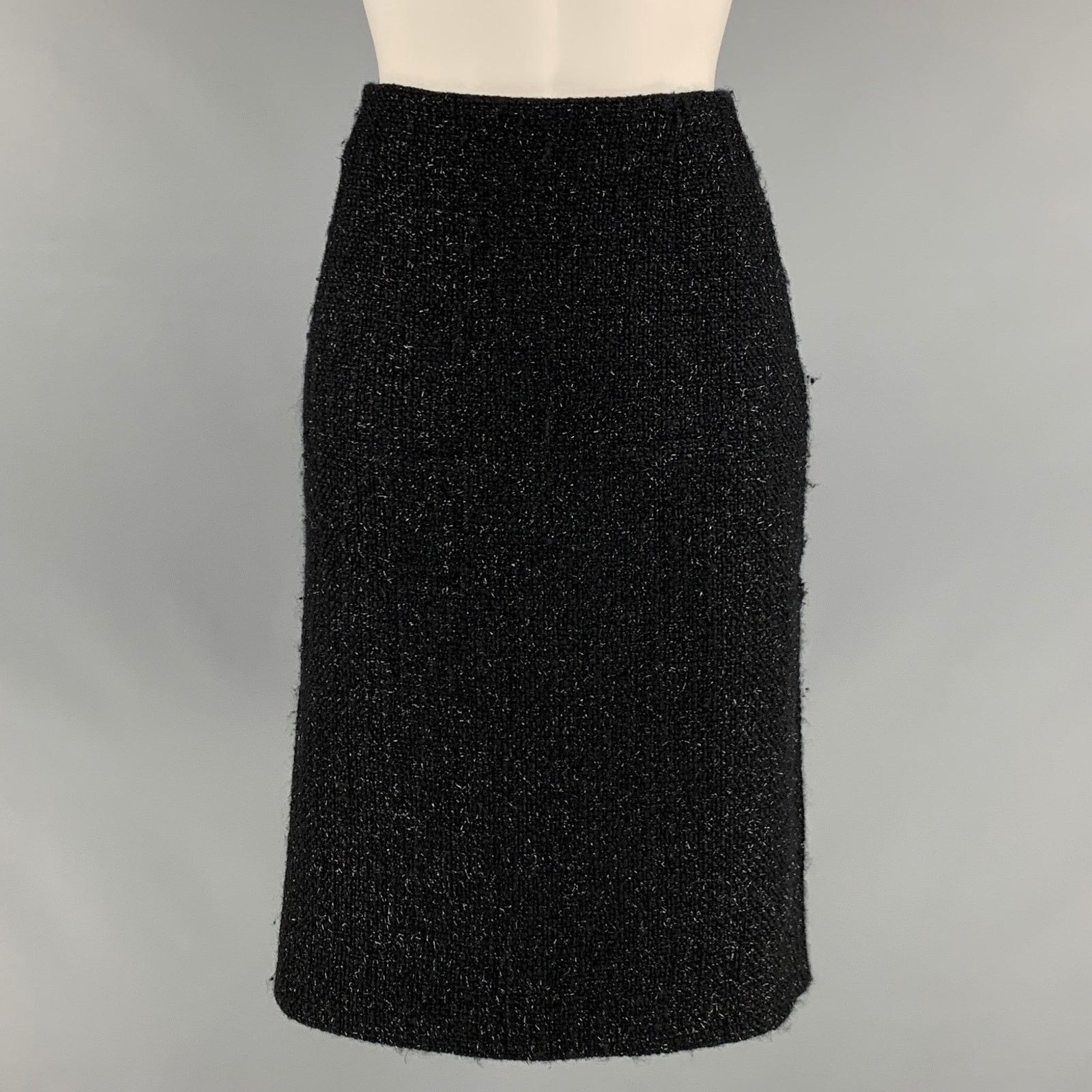 Other GUNEX Size 8 Black Shiny A-Line Skirt Size 30" / US 8 / IT 44 - 1 Thumbnail