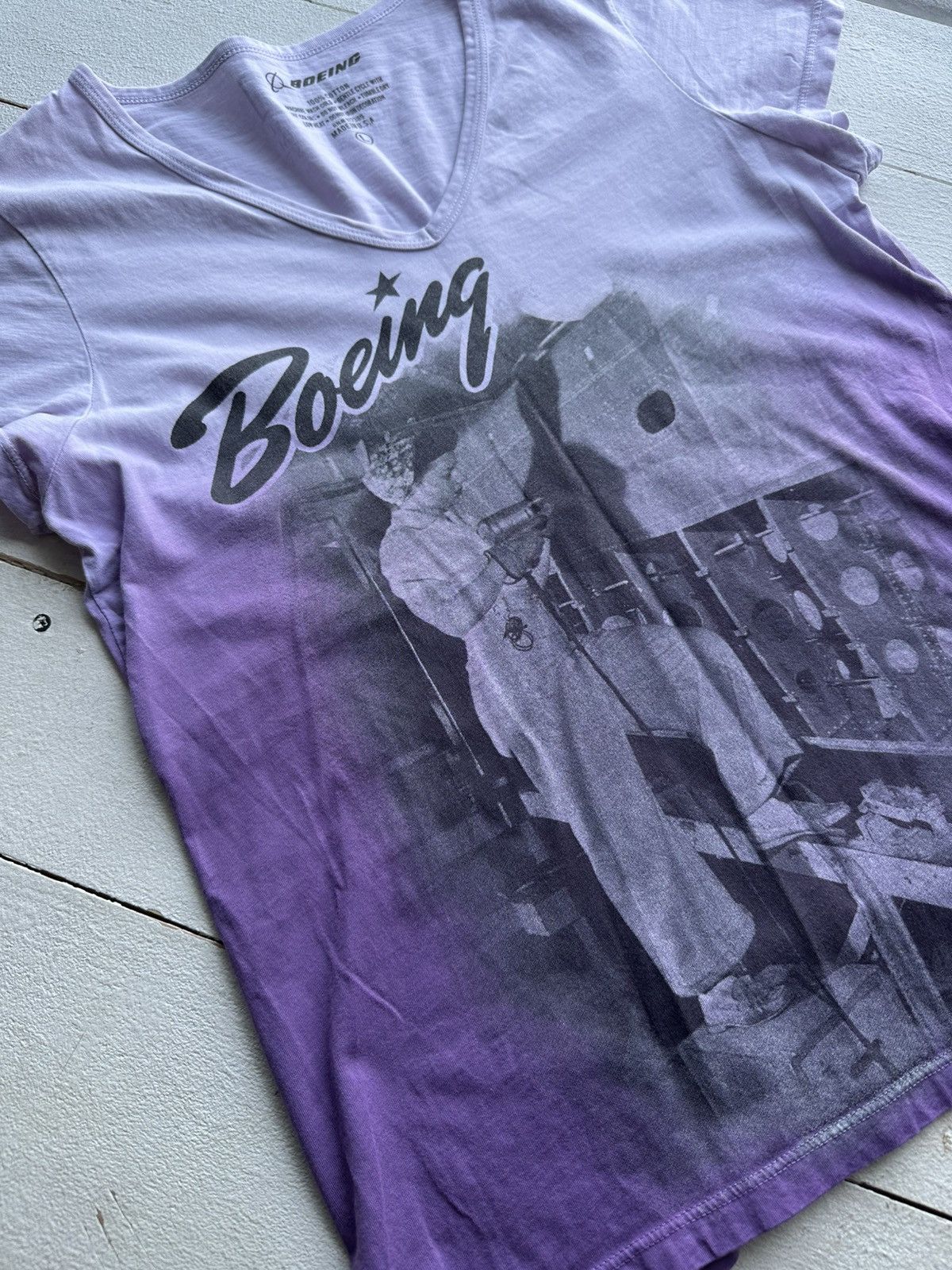 Other RARE🚨 BOEING MADE IN USA PLANE OFFICAL PRODUCT WOMEN tee Size L / US 10 / IT 46 - 5 Thumbnail