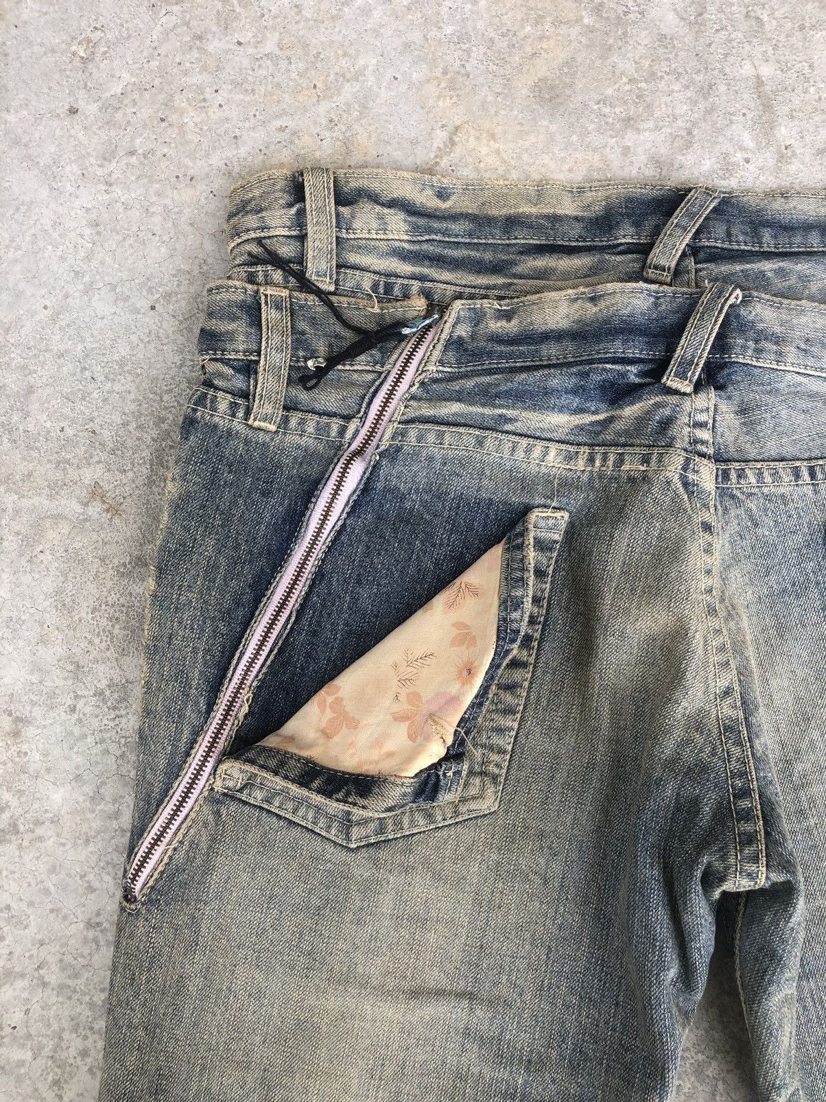 PPFM PPFM Double Waist Distressed Jeans Size US 32 / EU 48 - 13 Thumbnail