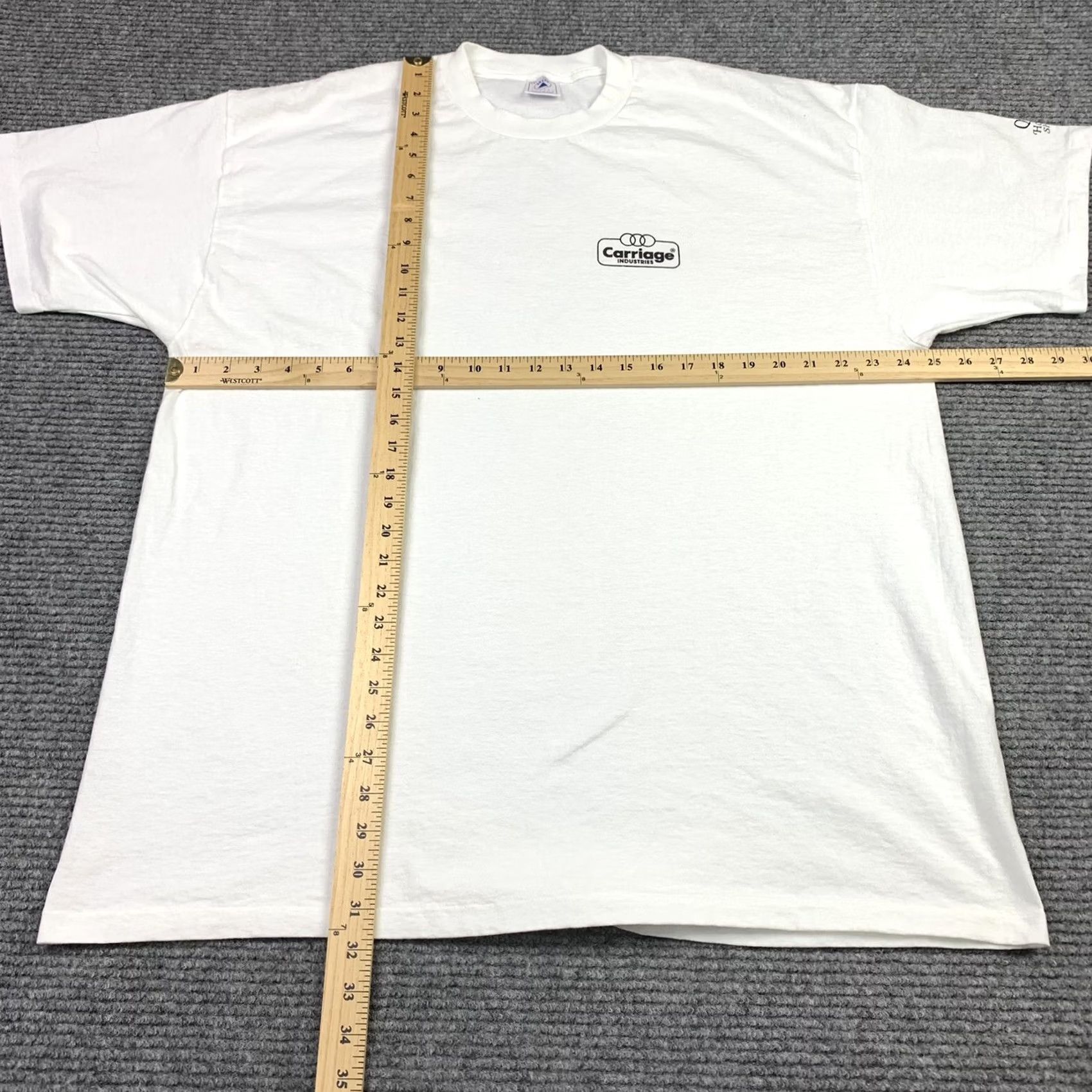 Delta VINTAGE Delta T-Shirt 2XL White Graphic Tee 100% Cotton Made USA Mens 90s Vintage Graphic Size US XXL / EU 58 / 5 - 4 Thumbnail