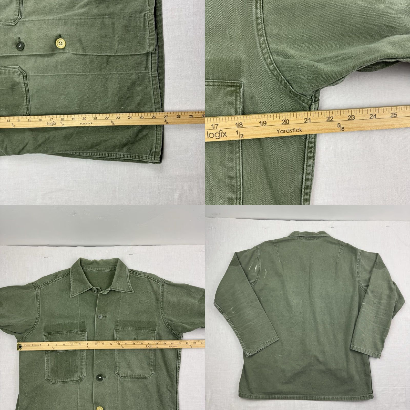 Vintage VINTAGE Army Button Up Shirt Adult Medium Military 60s 70s Green Collared Long Sleeve Button-Front Mens Shirt Regular Button-Up Size US M / EU 48-50 / 2 - 8 Thumbnail