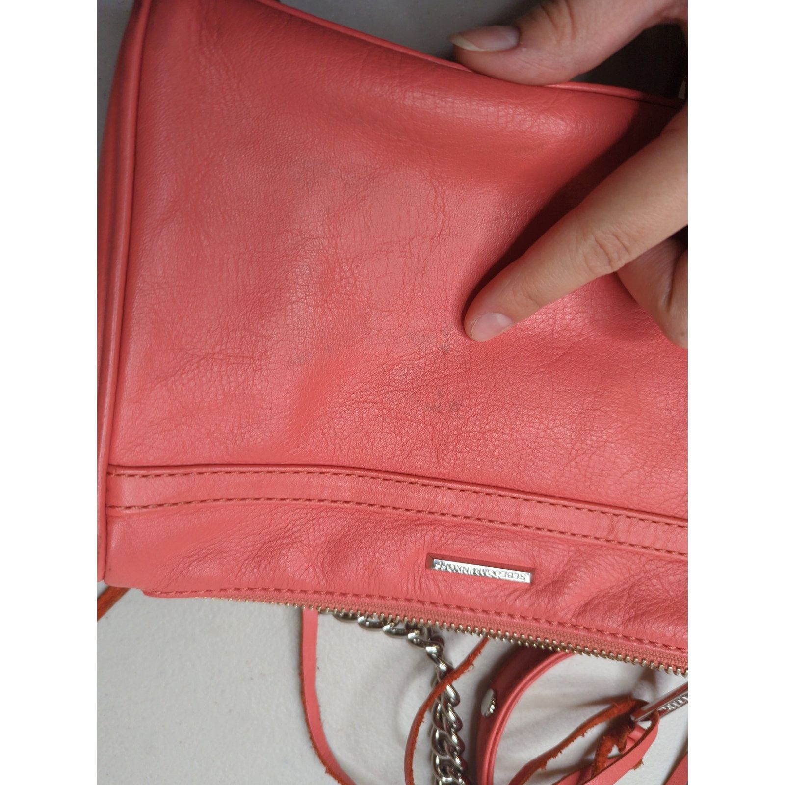 Rebecca Minkoff Rebecca Minkoff Coral Leather Silver Mini Mac Crossbody Bag Size ONE SIZE - 8 Thumbnail