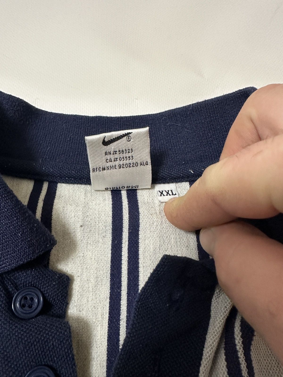 Nike × Vintage Vintage 90s Nike Rugby Polo Longsleeve Striped Y2K ACG Size US XXL / EU 58 / 5 - 7 Thumbnail