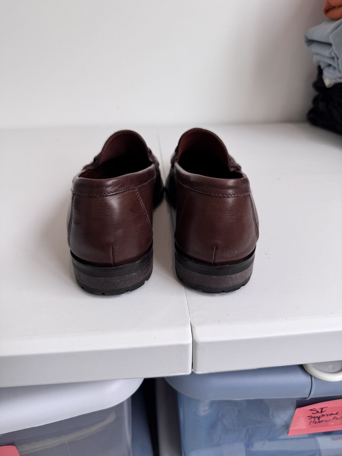 Allen Edmonds Arezzo Horsebit Loafers Brown Leather Size 9D display picture 2