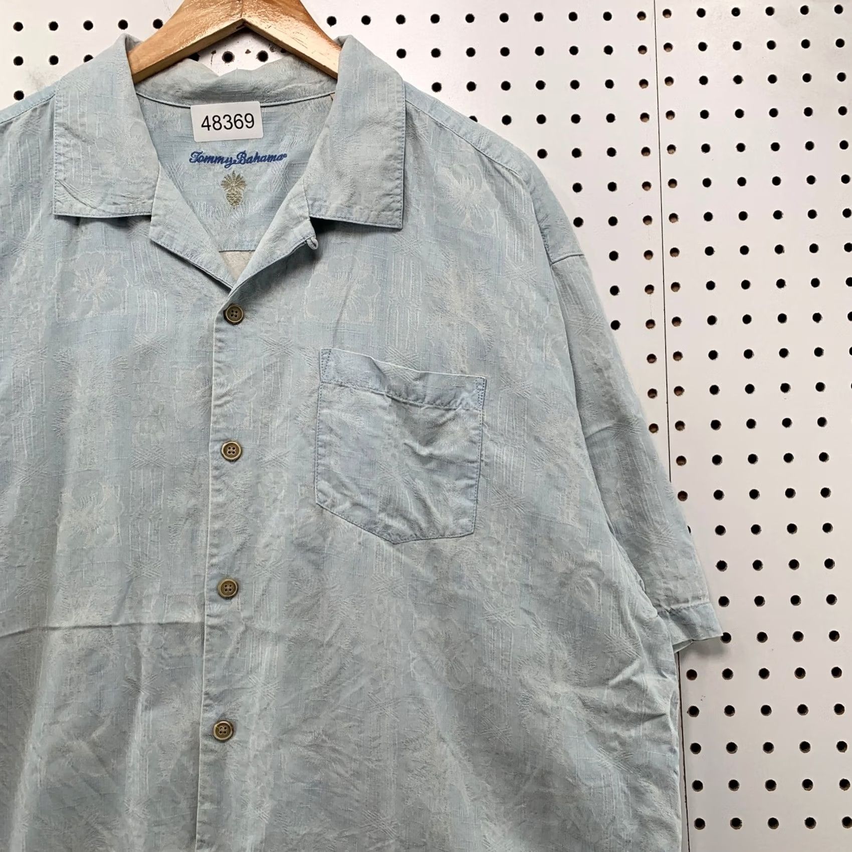 Tommy Bahama Tommy Bahama Silk Button Shirt Mens XL Blue All Over Floral Print Shirt Size US XL / EU 56 / 4 - 7 Thumbnail