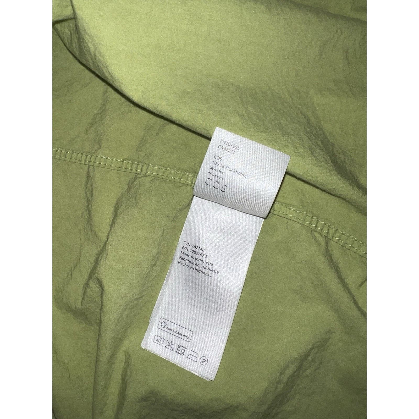 Cos COS Bright Green Shirt Button Up Cotton Size XL Men A003120 Size US XL / EU 56 / 4 - 5 Thumbnail