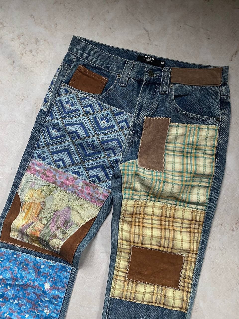 Jaded London × Japanese Brand Jaded London Patchwork Distressed Jeans Y2K Kapital style Size US 30 / EU 46 - 4 Thumbnail