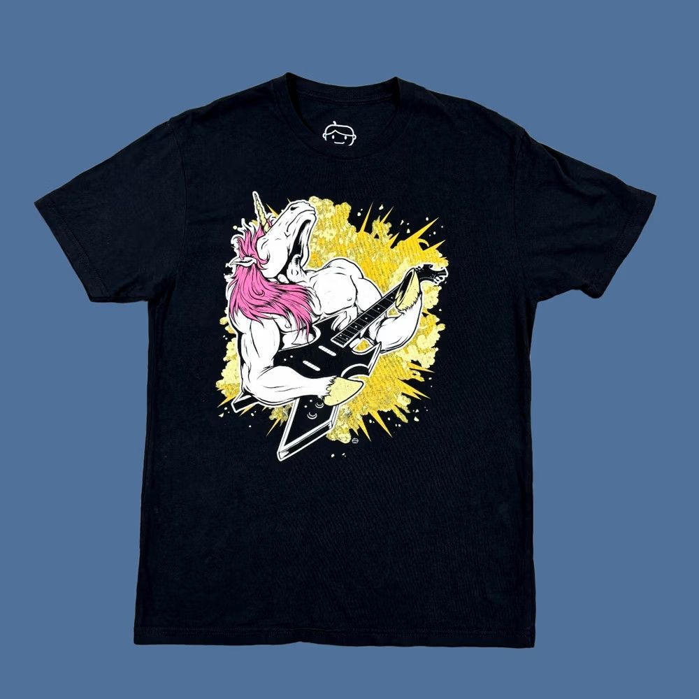 Logo 7 Goodie Two Sleeves T-Shirt Mens L Black Short Sleeve Unicorn Logo Size US L / EU 52-54 / 3 - 1 Thumbnail