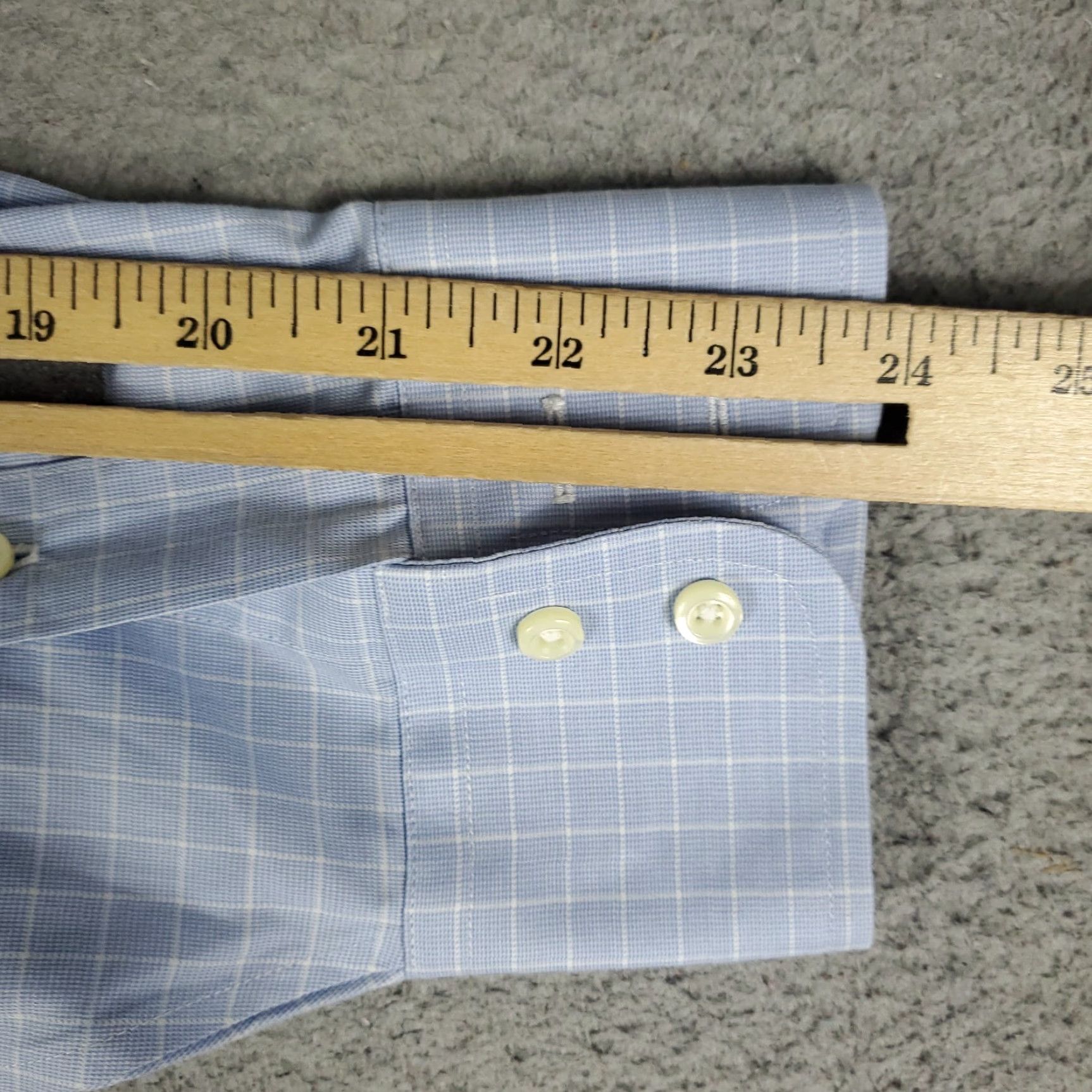 Brooks Brothers Brooks Brothers Shirt Mens 16.5 Blue Check Dress Button Up Long Sleeve Size 46R - 6 Thumbnail