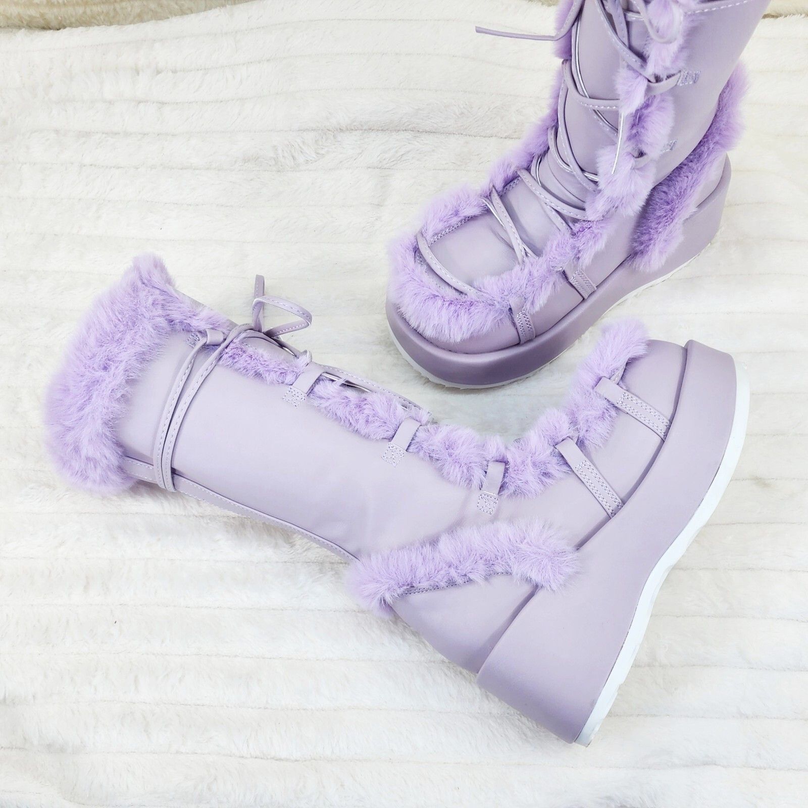 Other Cubby 311 Stomper Lilac Purple Platform Pastel Goth Punk Cal Size US 11 / IT 41 - 3 Thumbnail