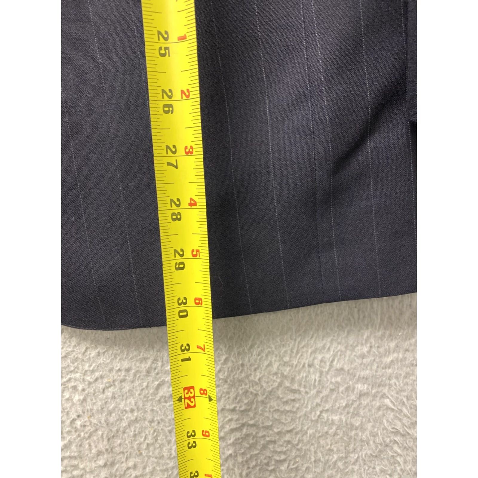 Jos. A. Bank VINTAGE Jos. A. Bank Men's Suit 42R Wool Navy Stripes 2-Piece Tailored Business Blazer Pants Size 42R - 5 Thumbnail