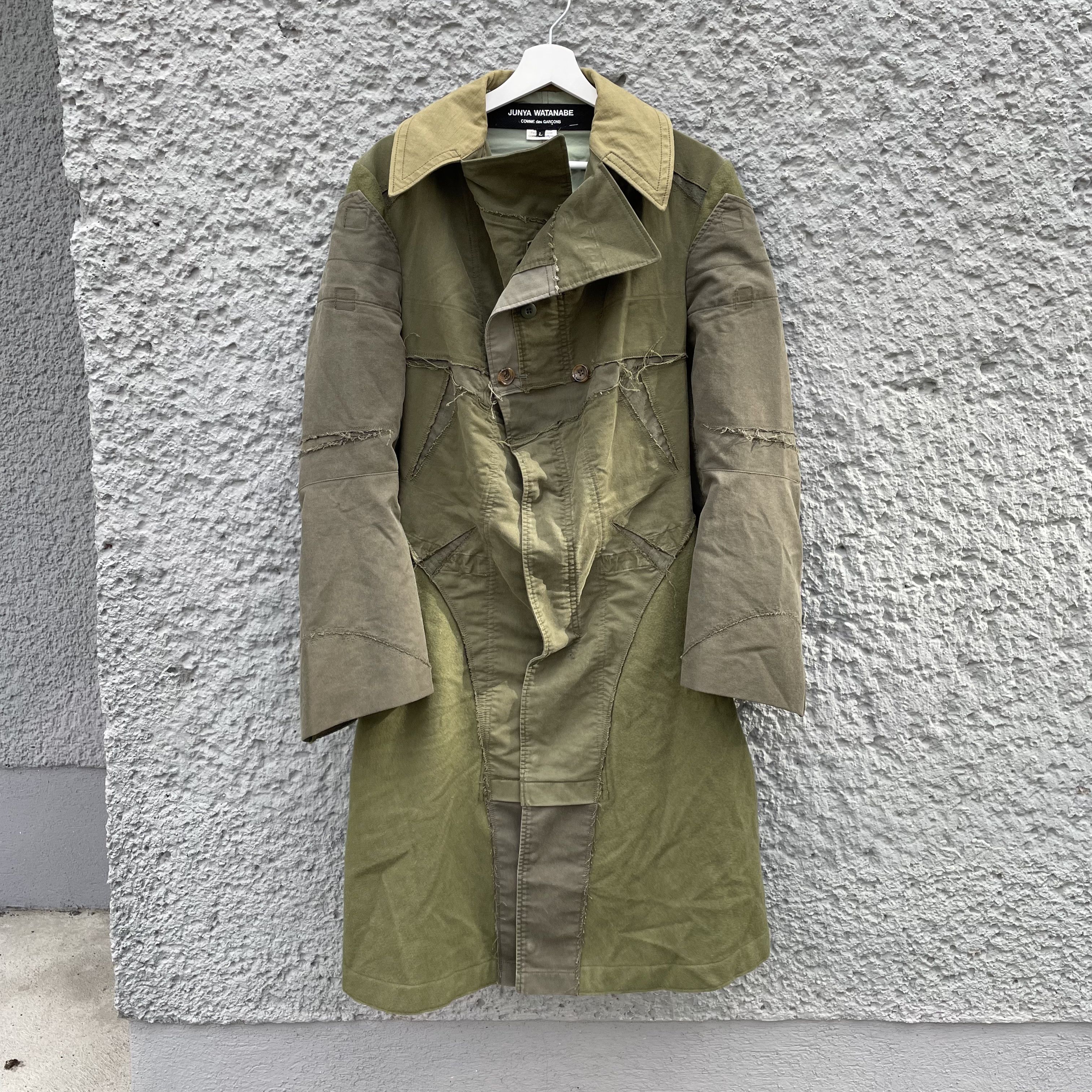 Comme des Garcons CDG Junya Watanabe Reworked Patchwork Military Coat F/W06 Size L / US 10 / IT 46 - 1 Thumbnail