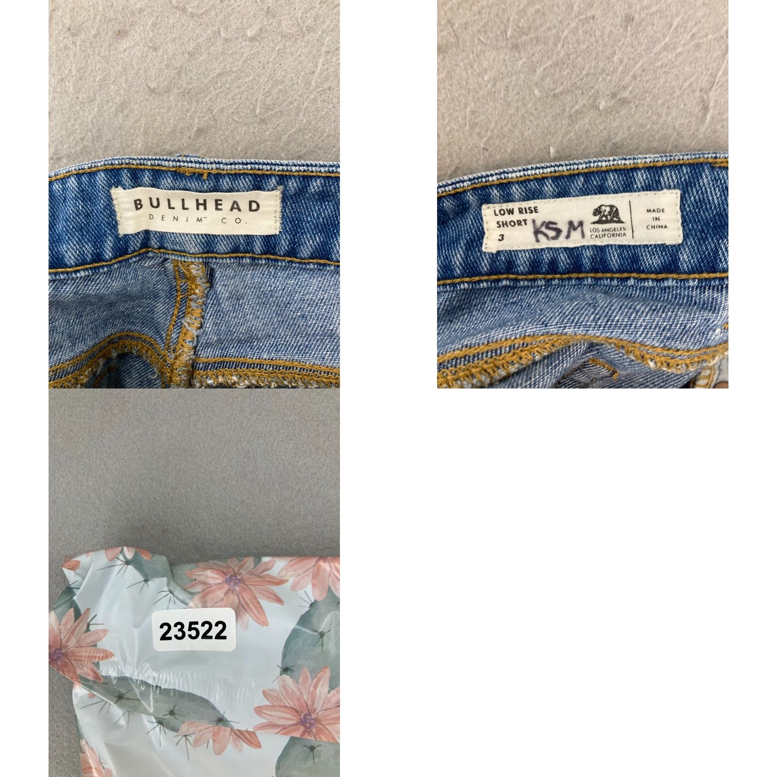 Denime Bullhead Denim Shorts Women 3 Low Rise Distressed Lace Blue Womens Size 26" / US 2 / IT 38 - 8 Thumbnail