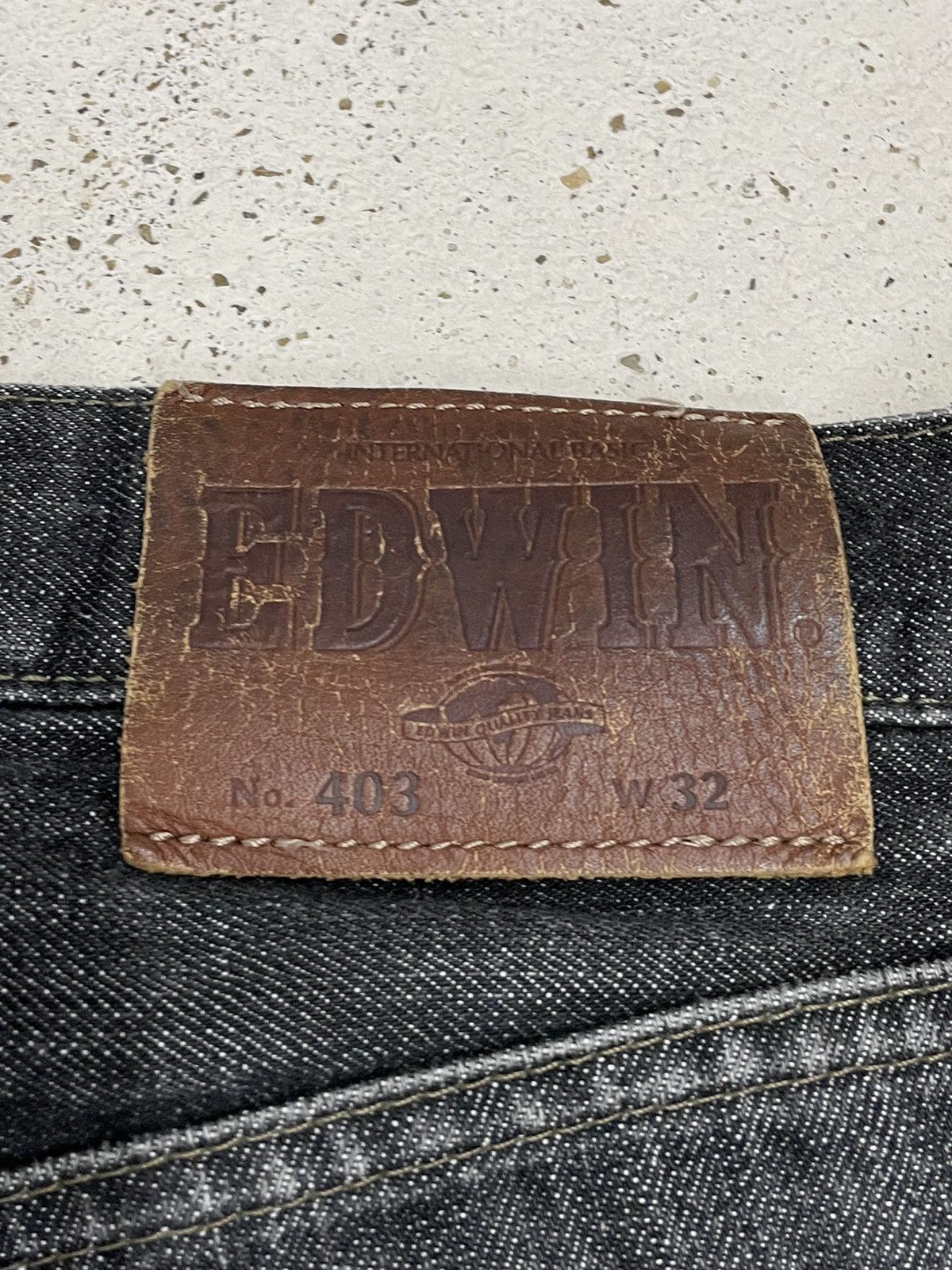 Edwin × Japanese Brand Edwin 403 International Basic Black Washed Distressed Denim Size US 32 / EU 48 - 20 Thumbnail