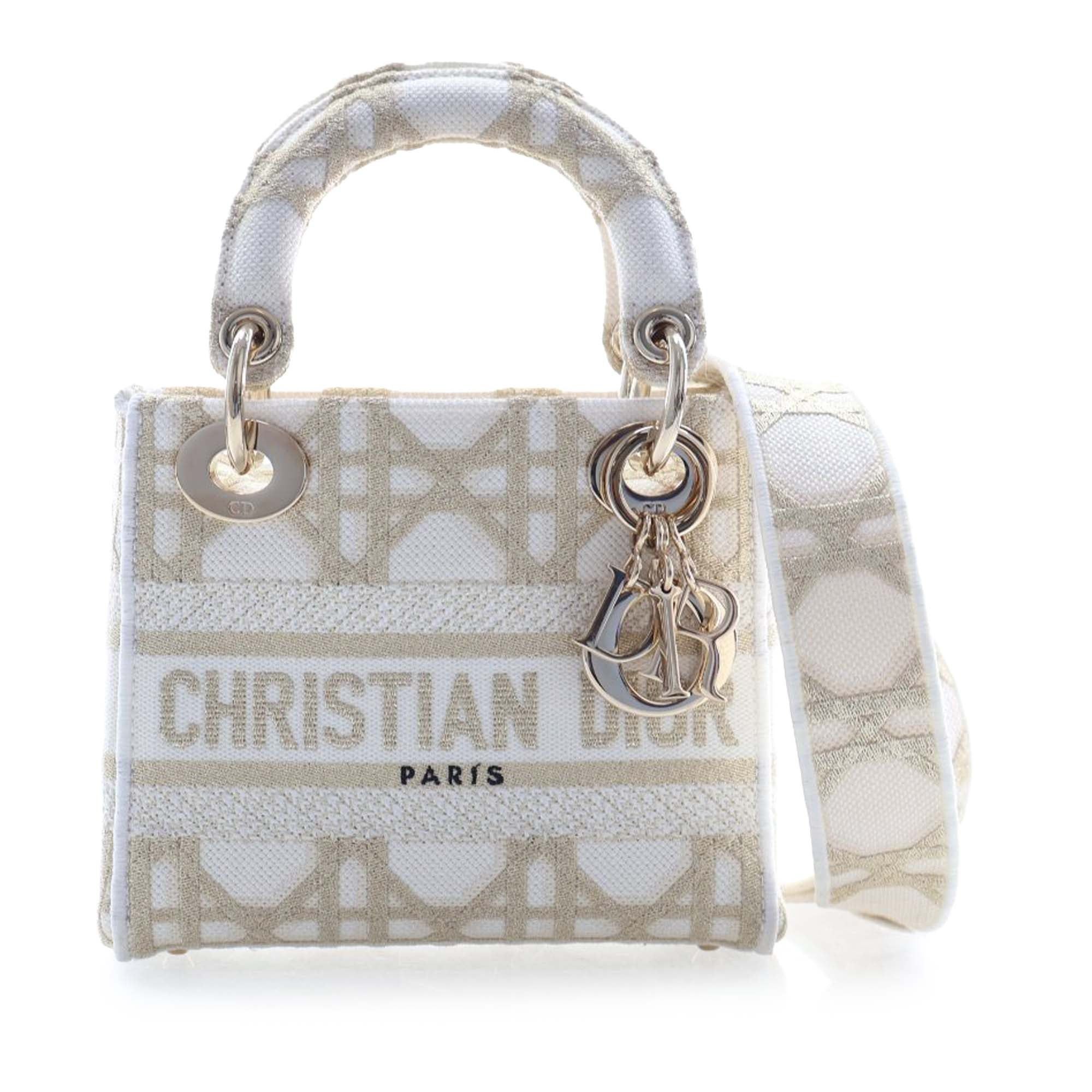 Dior Mini Embroidered Canvas Cannage Lady D Lite Size ONE SIZE - 1 Thumbnail