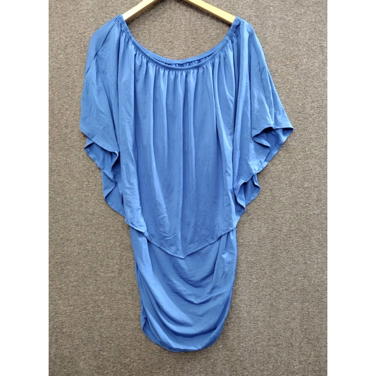 Vintage Unbranded Women's Off the Shoulder Body on Dress Shirt Blues L Women Off the Shoulder Short Dress Blue Party/Cocktail XS-Plus? Size L / US 10 / IT 46 - 2 Thumbnail