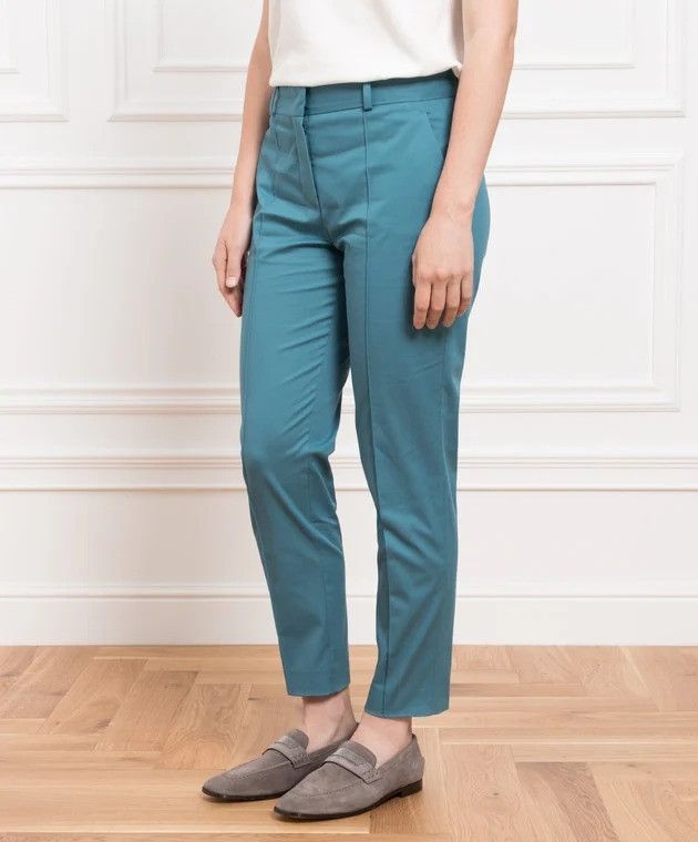 Loro Piana o1srvl11e0824 Derk Pant in Turquoise Size 28" / US 6 / IT 42 - 3 Thumbnail