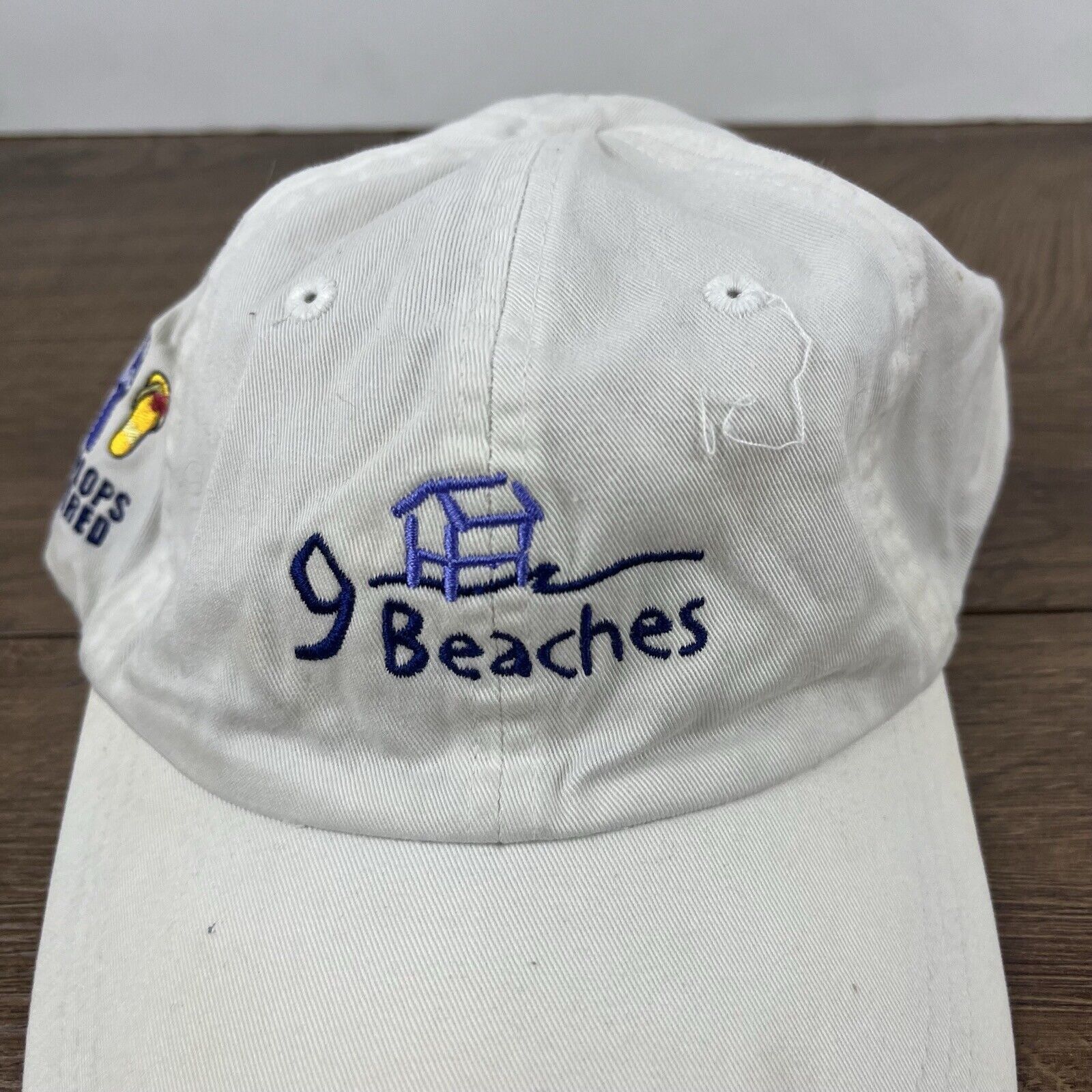 Other 9 Beaches Hat Beach Hat White Hat Adjustable Flip Flops Requ Size ONE SIZE - 9 Thumbnail