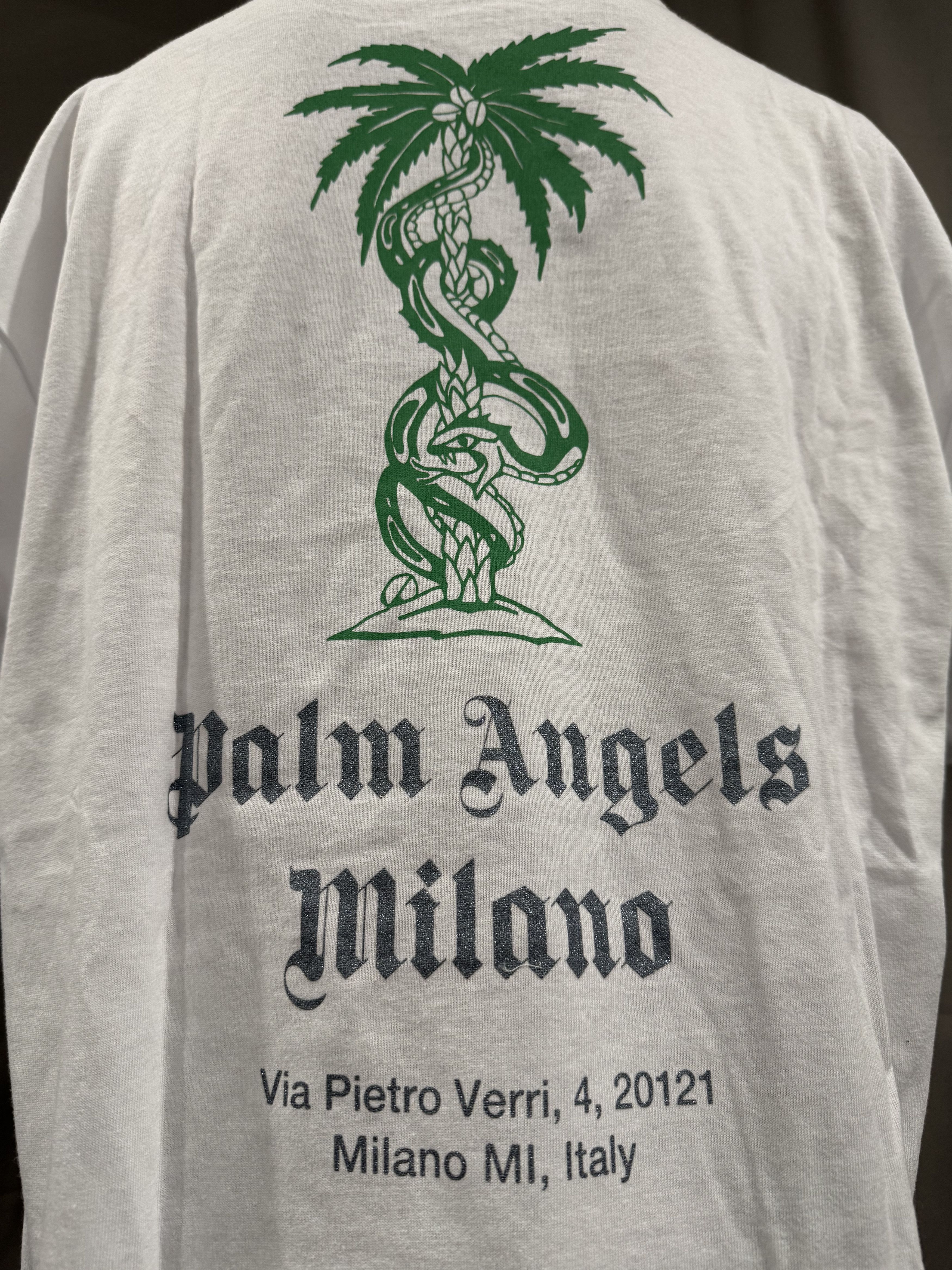 Palm Angels Palm Angels Milano Snake Tree White T-shirt Size Medium Size US M / EU 48-50 / 2 - 9 Thumbnail
