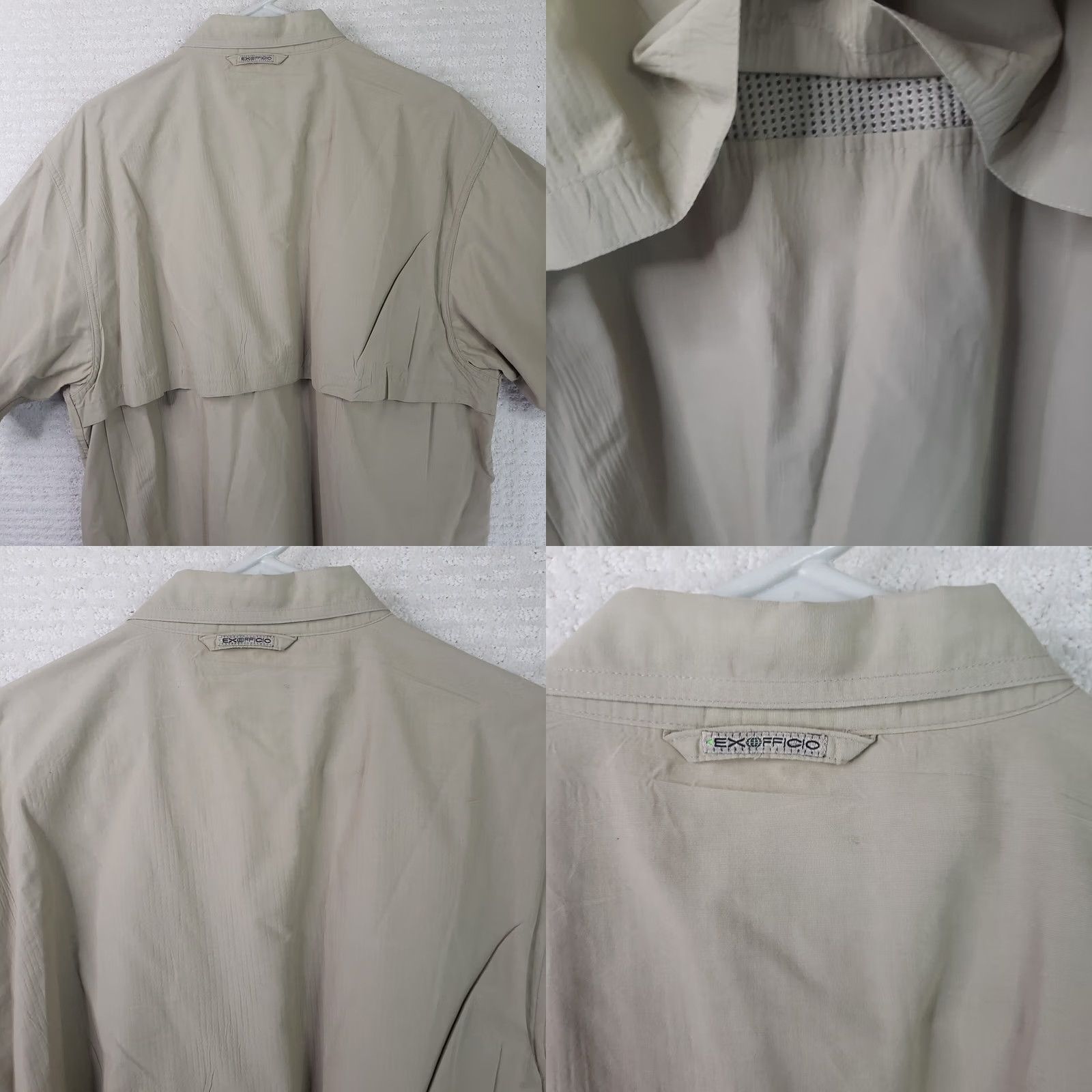 ExOfficio ExOfficio Shirt Mens XL Beige Short Sleeve Button Up Cotton Outdoor Hiking Size US XL / EU 56 / 4 - 8 Thumbnail