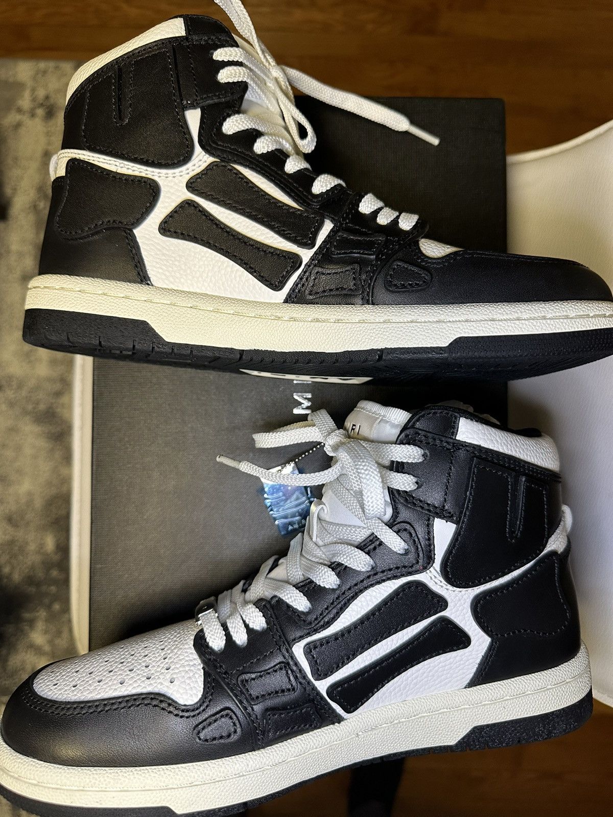 Amiri RARE AMIRI Skeleton "Skel-Top Hi" Sneakers - Women’s 38/US 8 Size US 8 / IT 38 - 9 Thumbnail