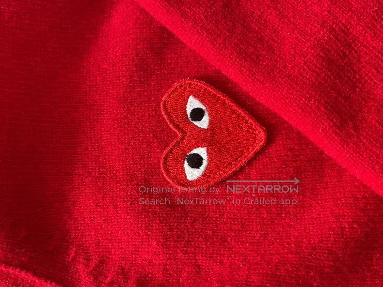 Comme des Garcons Comme Des Garcons Red heart wool cardigan Size S / US 4 / IT 40 - 3 Thumbnail