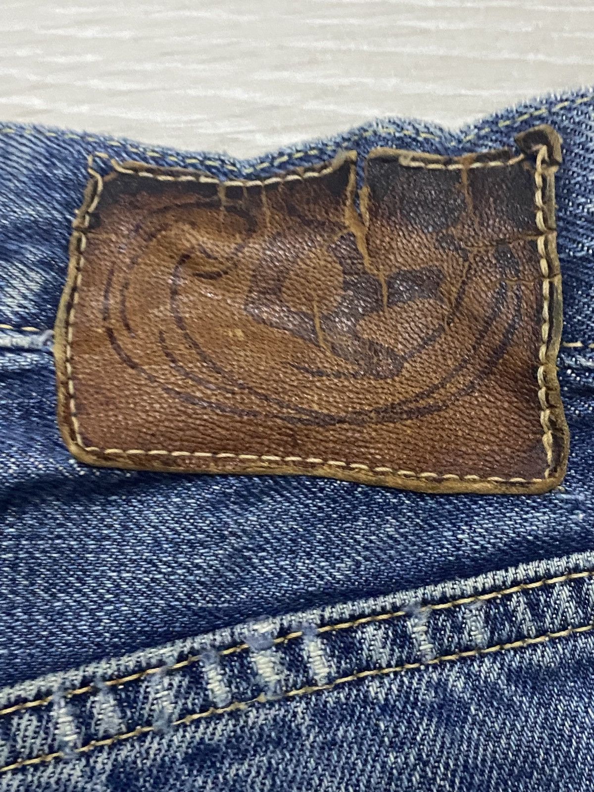45rpm 45Rpm Grunge Distressed Baggy Wide Leg Jeans Size US 31 - 12 Thumbnail