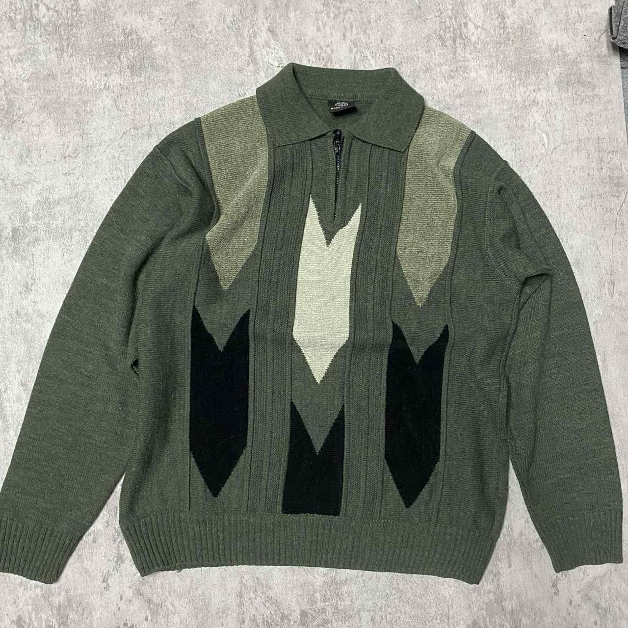 Other Green & black vintage 80s polo sweater polo Size US L / EU 52-54 / 3 - 1 Thumbnail