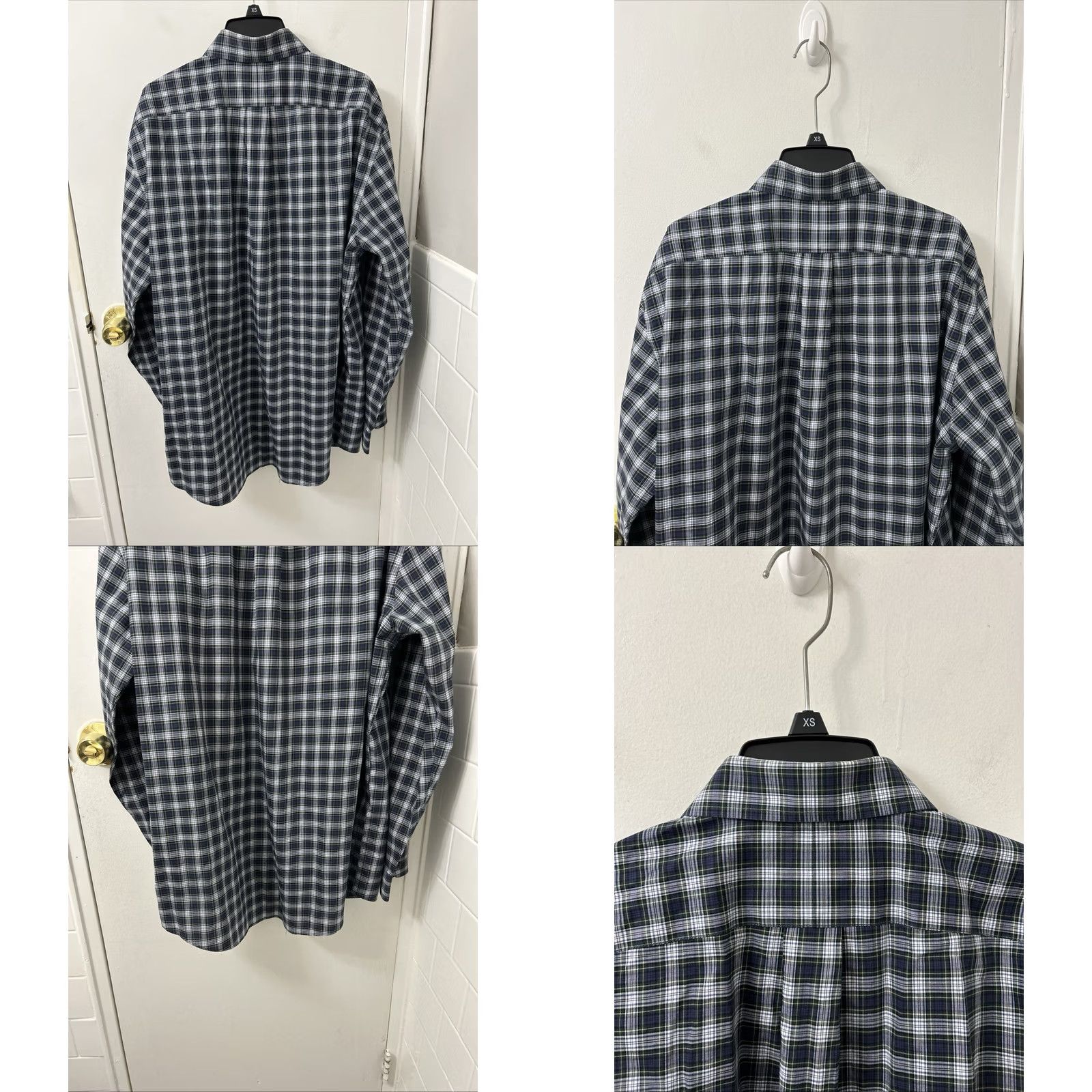 Vintage LL Bean Shirt Mens XL Blue Plaid Kennebunk Sport Oxford Button Down L/S 218573 Size US XL / EU 56 / 4 - 8 Thumbnail