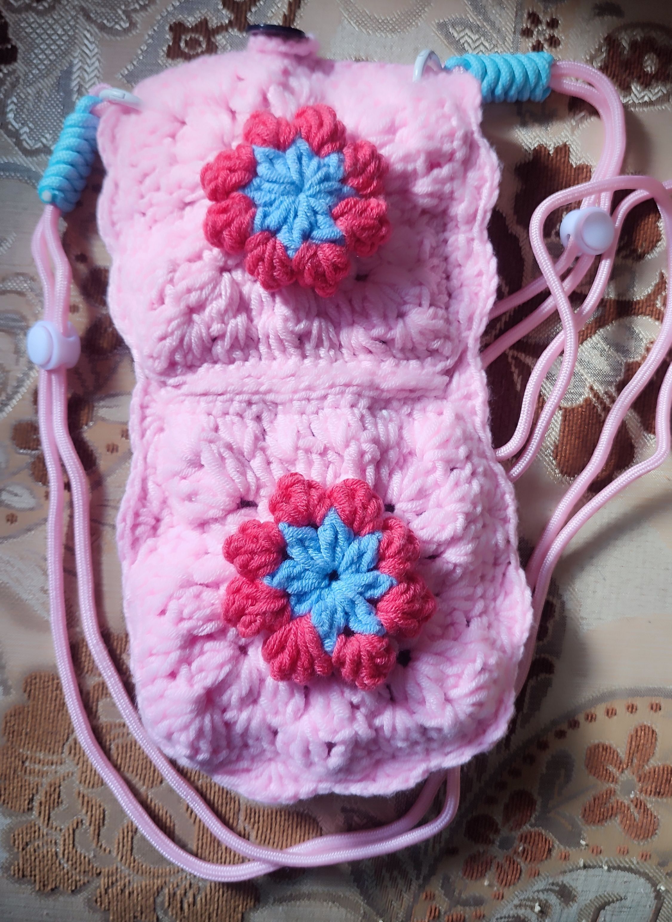 Handmade FloweCross body phone crochet handmade Granny Square Size ONE SIZE - 6 Thumbnail