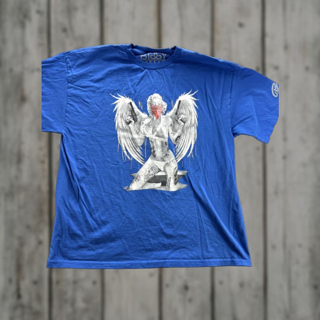 Vintage VINTAGE Biggy Threads Shirt Mens 2XL Blue Angel Guns Graphic Bandana Urban Tee XXL Mens Size US XXL / EU 58 / 5 - 1 Thumbnail