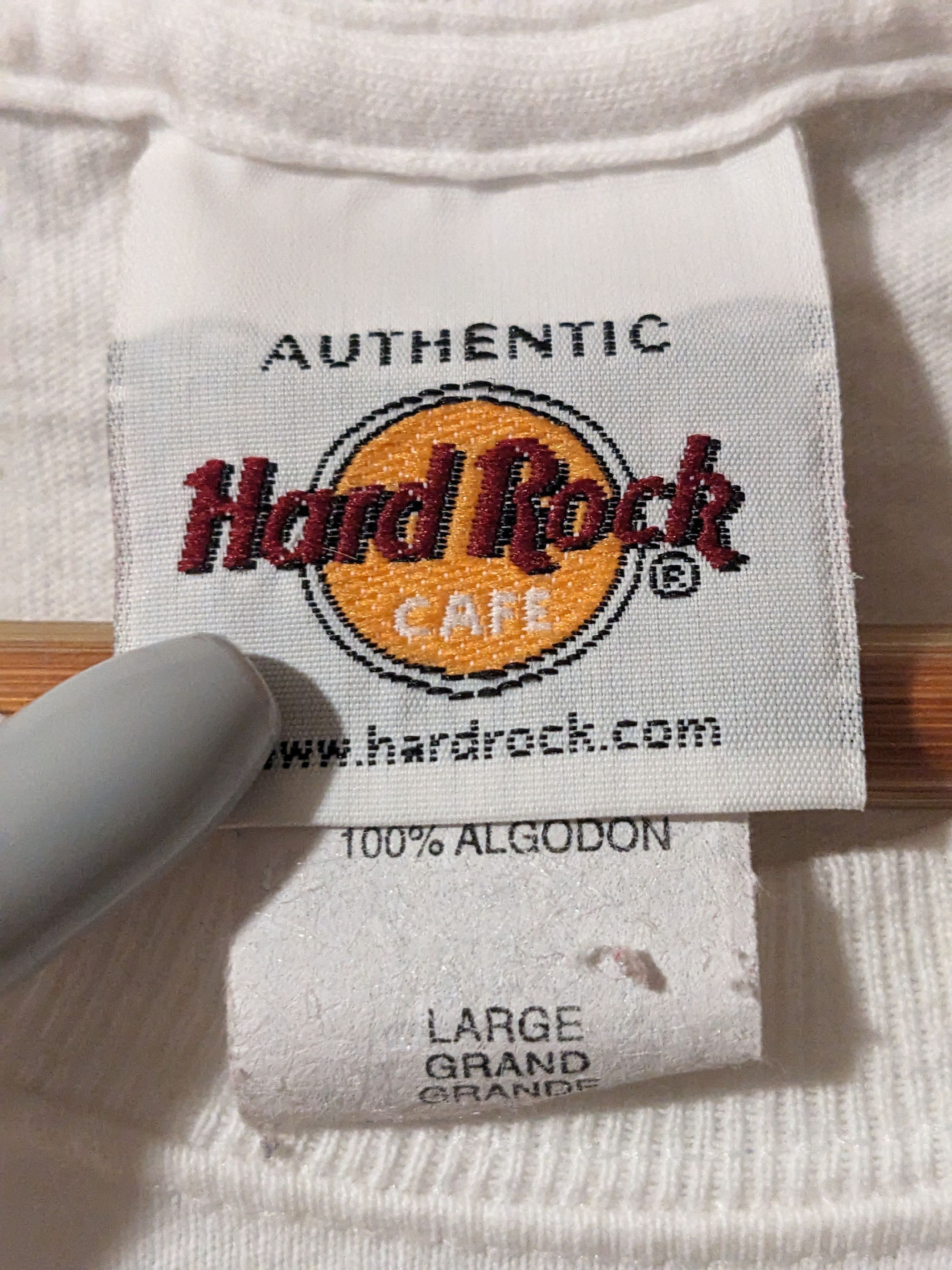 Hard Rock Cafe × Vintage Vintage 90s Hard Rock Cafe Atlantic City White Large T-Shirt Size US L / EU 52-54 / 3 - 7 Thumbnail