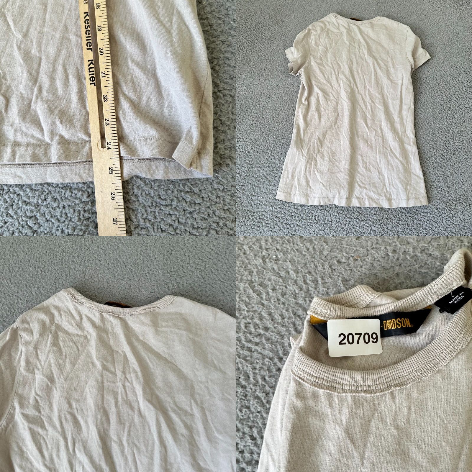 Harley Davidson VINTAGE Harley Davidson Shirt Womens Small Beige Brown Logo Motorcycle Biker Ladies Size S / US 4 / IT 40 - 8 Thumbnail