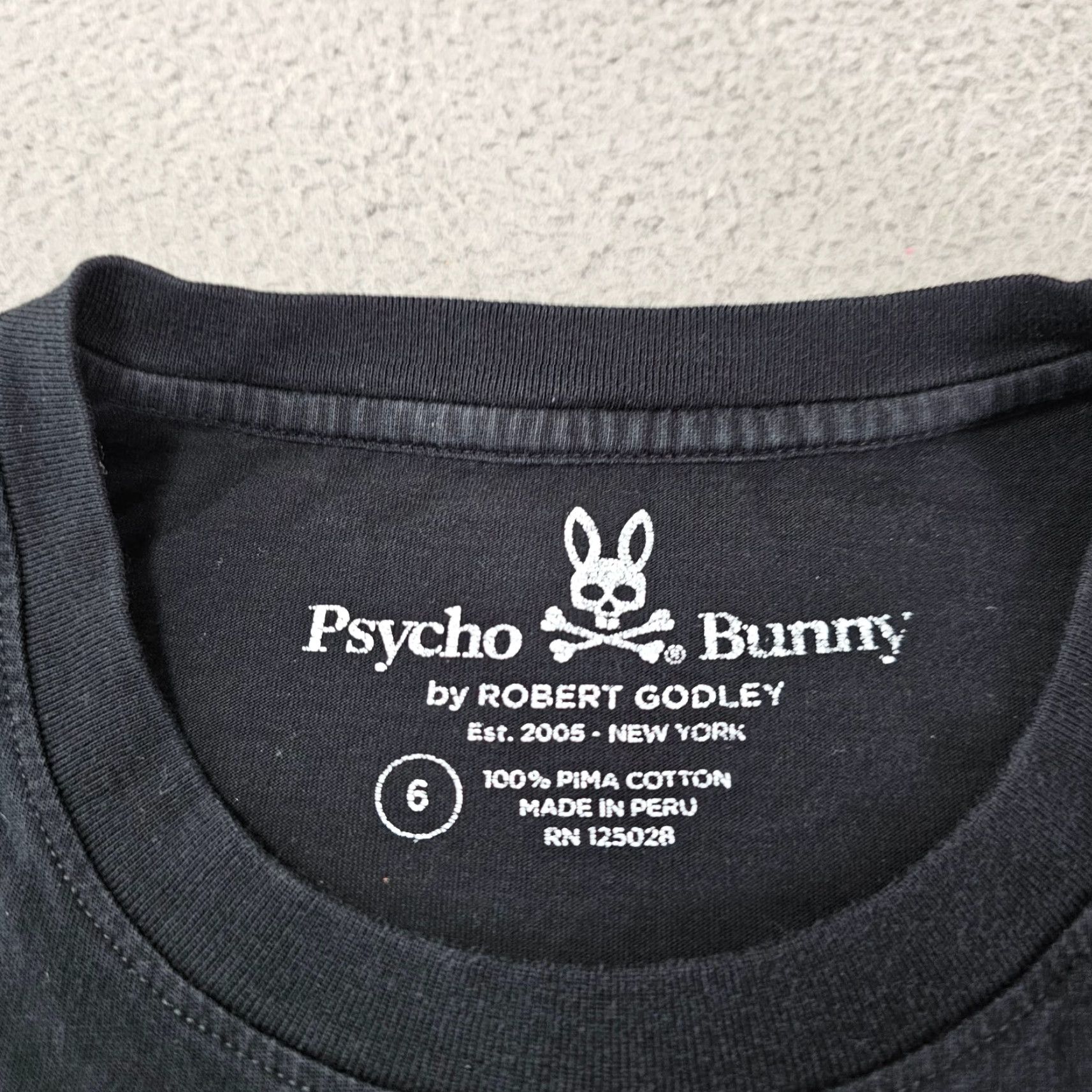 Psycho Bunny Psycho Bunny Shirt Mens Size M Black Graphic Print Short Sleeve Crew Neck 100% Pima Cotton Scovill Logo Embroidered Vintage: No Size US M / EU 48-50 / 2 - 4 Thumbnail