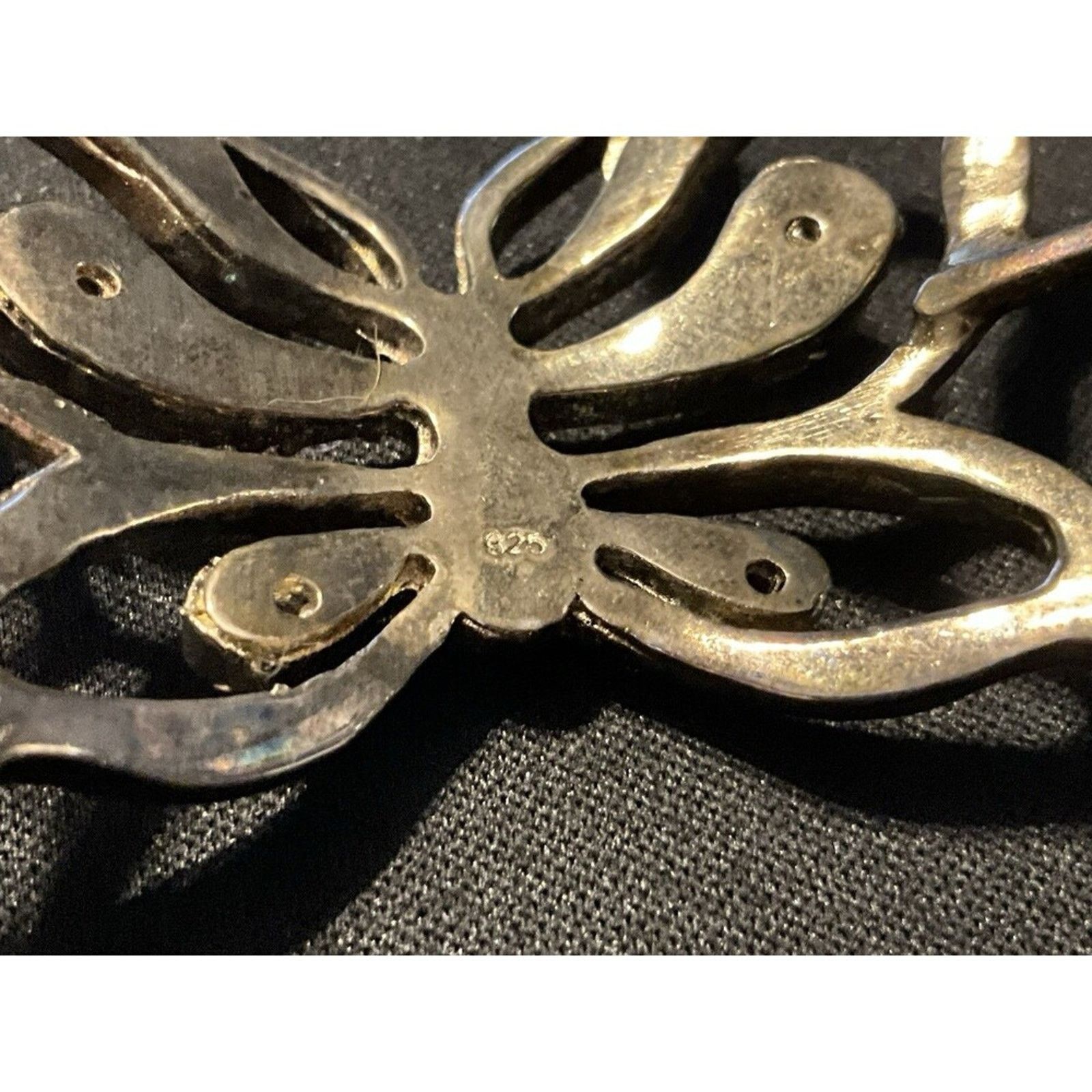 Other 6.5in Butterfly & Rhinestone Cuff Bracelet Size ONE SIZE - 6 Thumbnail