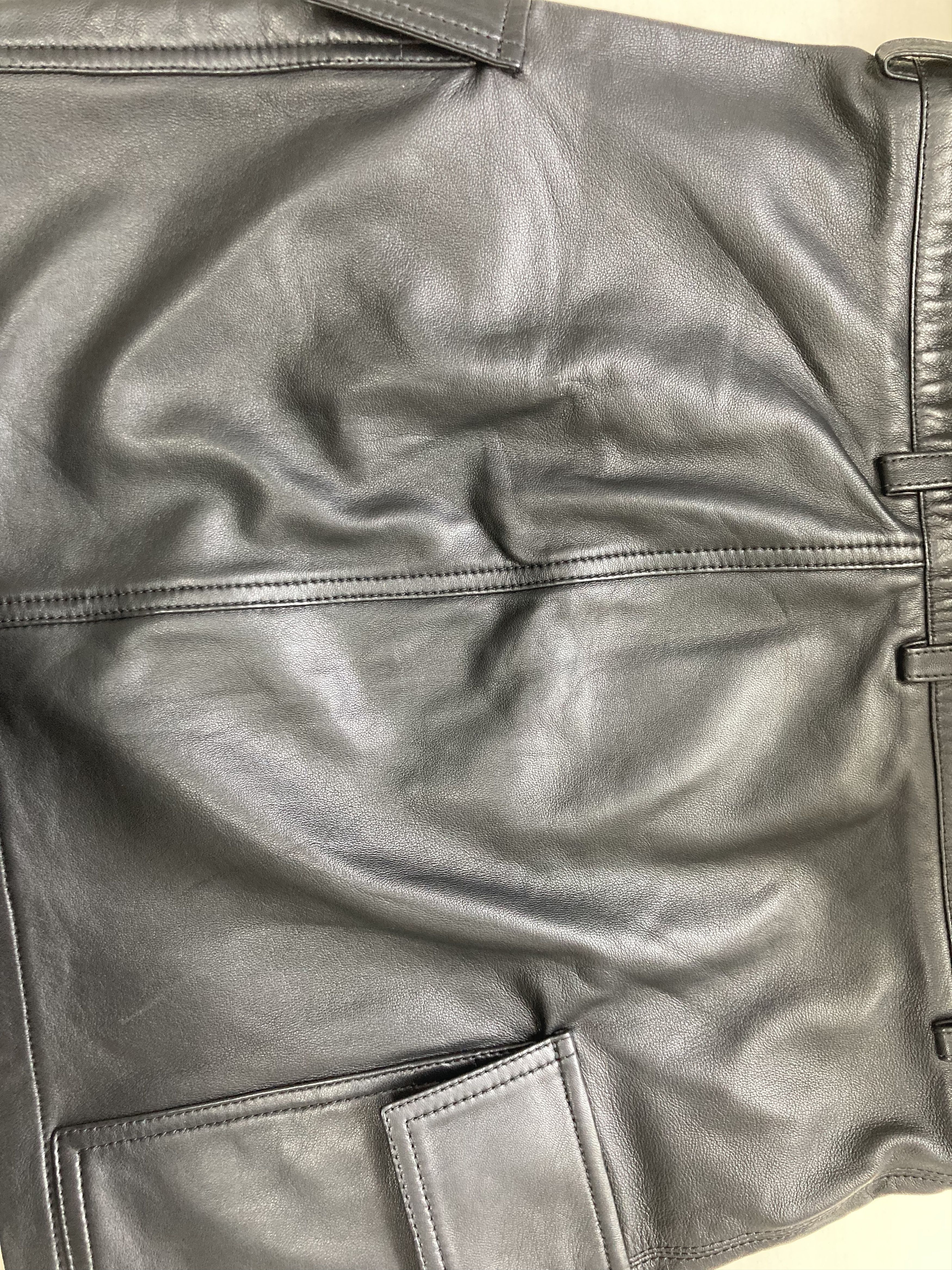 Chrome Hearts Chrome Hearts Leather Cargo Mini Black Skirt Size 4XL / US 24-26 - 7 Thumbnail