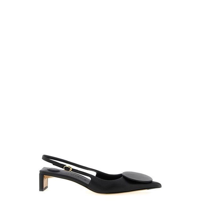 JACQUEMUS The Duelo Black 40mm Slingback Pumps New & Authent